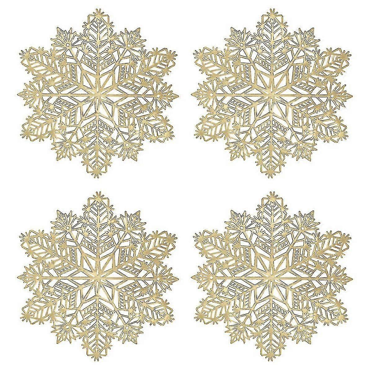 Snowflake Placemats Decorations Red Snowflake Tablemats Kitchen Table Mats For Christmas Holiday We