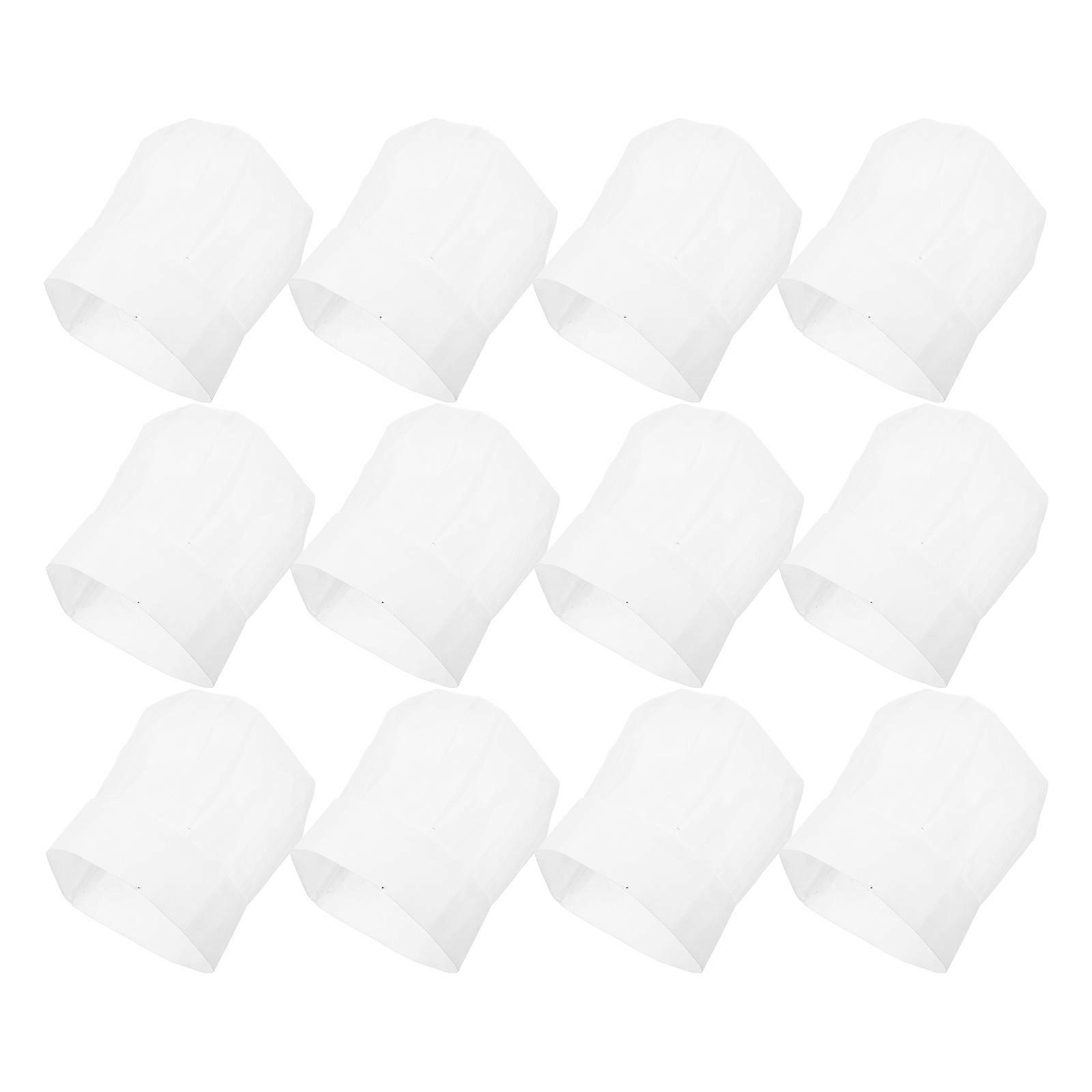Professional Chef Cooking Cap for Kitchen Use 60Pcs Disposable White