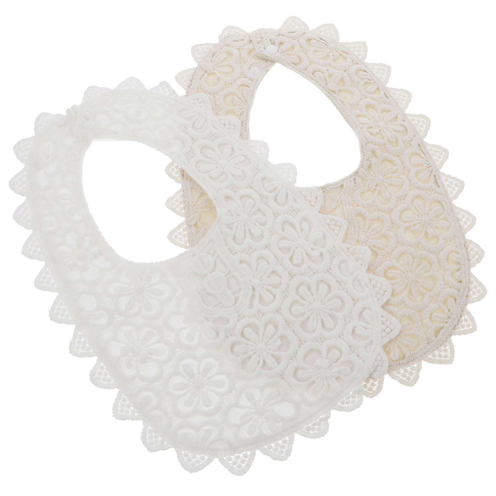 Assorted Lace Bib Cotton Feeding Bib for Home Use 6 Pieces