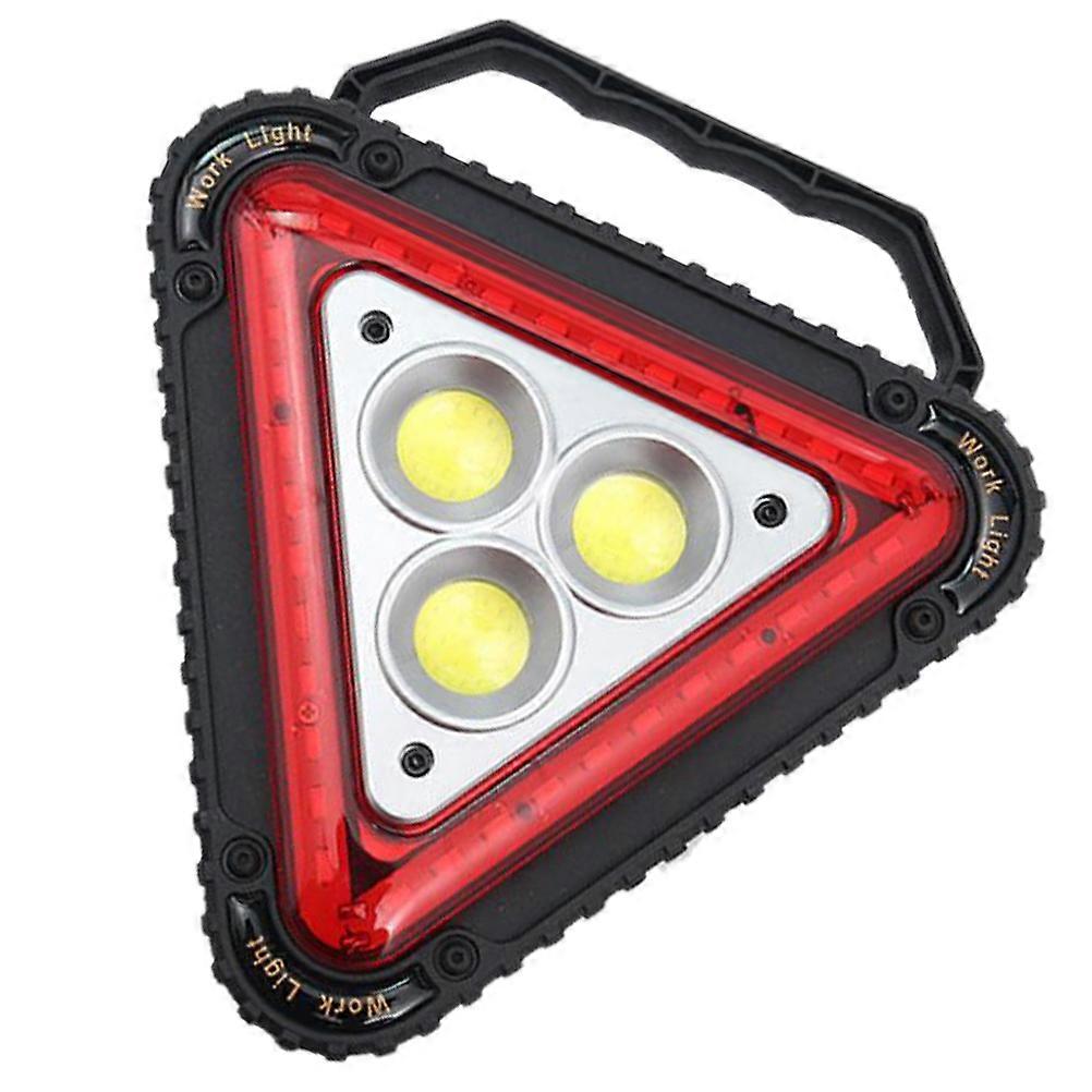 USB Charging Work Light 1Pcs Red Triangle Warning Lamp with Modes for Daily Use