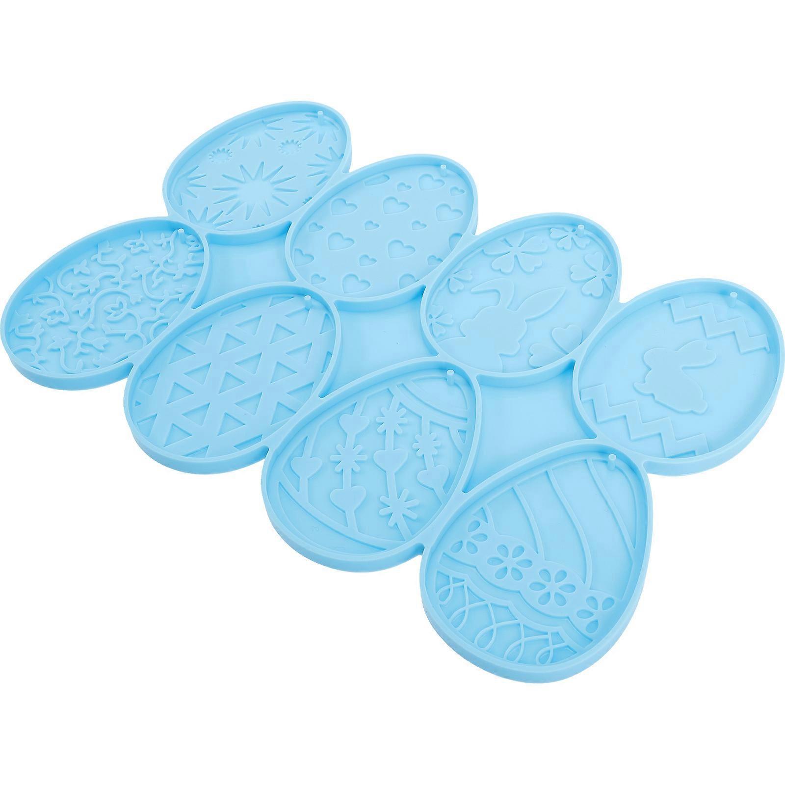 Easter Keychain Mold for DIY with 3Pcs Silicone Egg Key Ring Mold Set