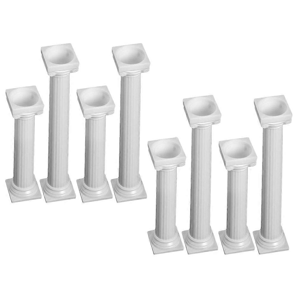 Wedding Cake Stand Cake Pillars for Support 24Pcs White Set