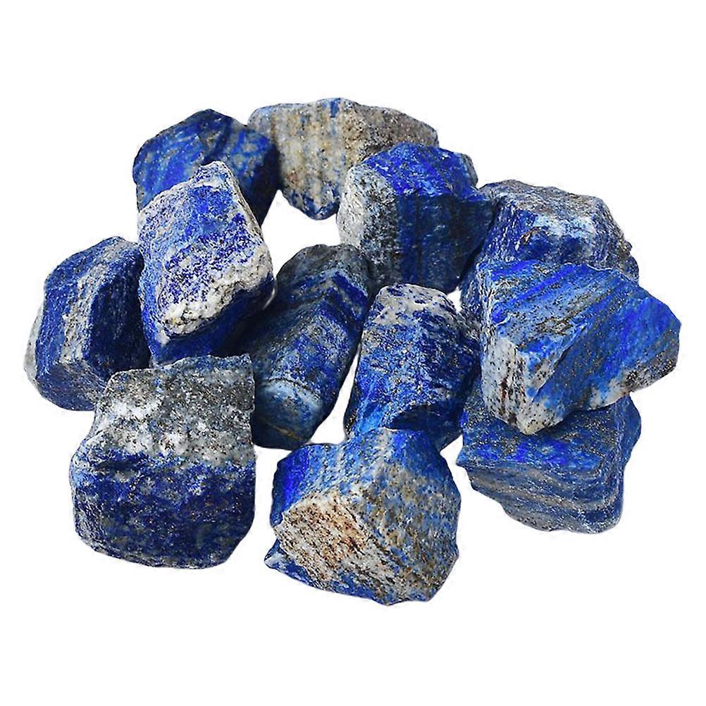 Amethyst Gemstone Block for Decoration 3Pcs Blue Raw Gemstone Set