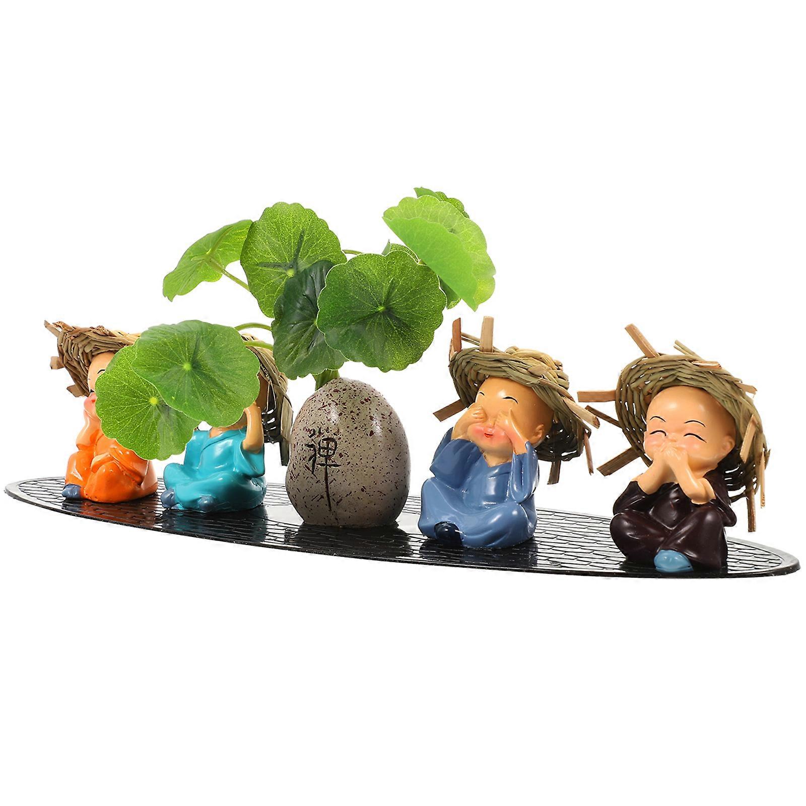 Dashboard Small Monk Models Car Decorations for Decoration 20Pcs Set
