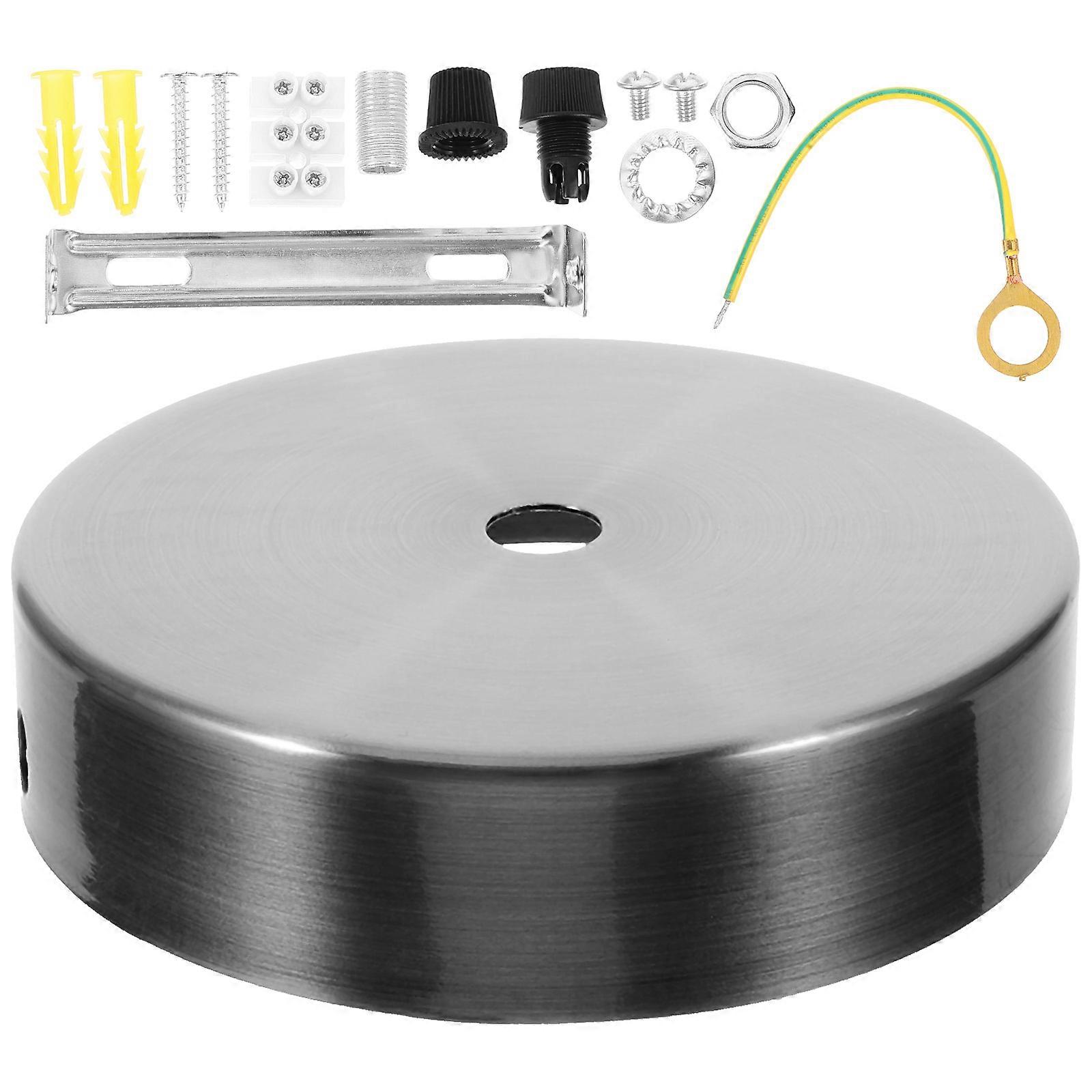 Ceiling Canopy Light Fixture Kit for Lamp Making 4Sets Silver Iron