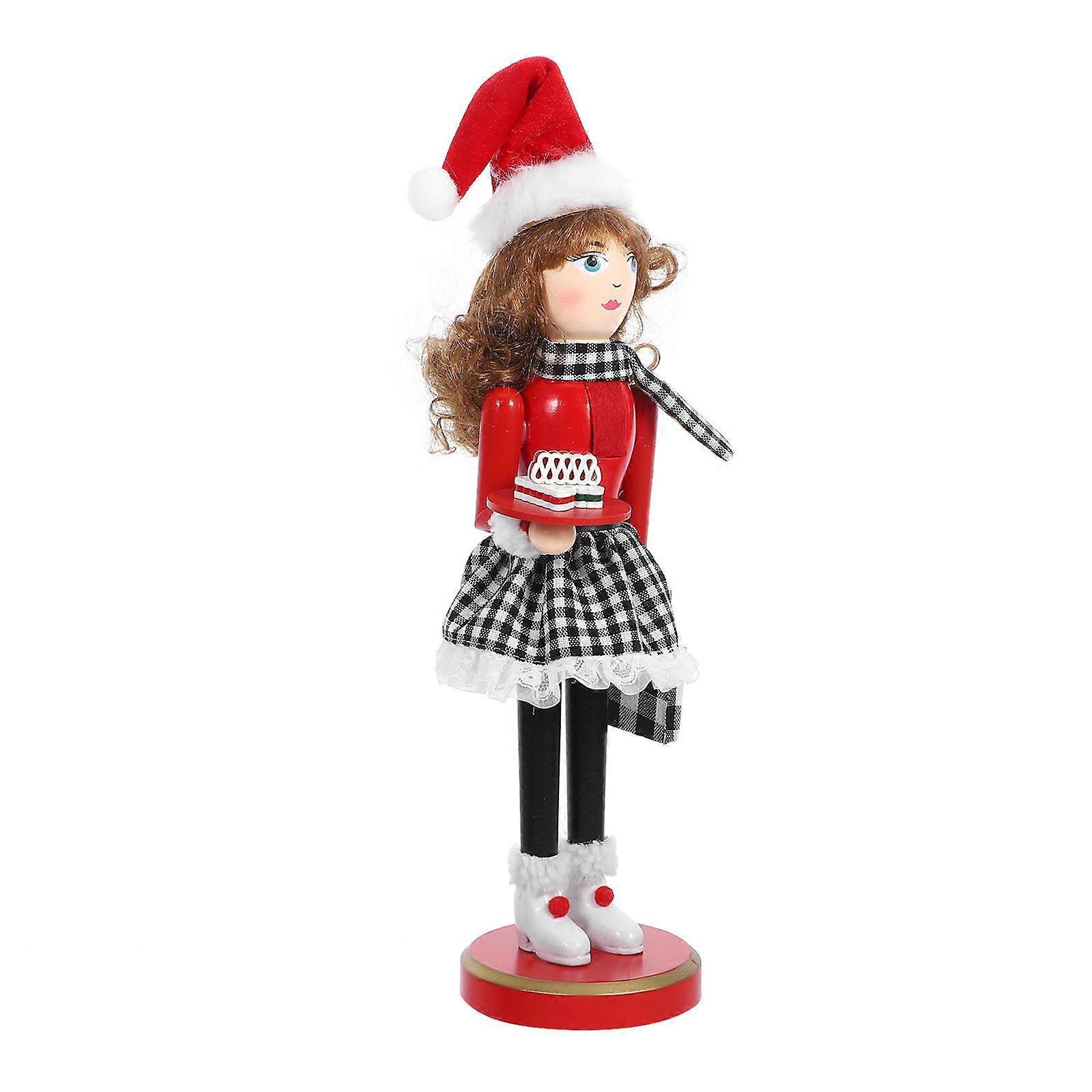 Wood Nutcracker Christmas Nutcracker Decor Ornament Set 3Pcs