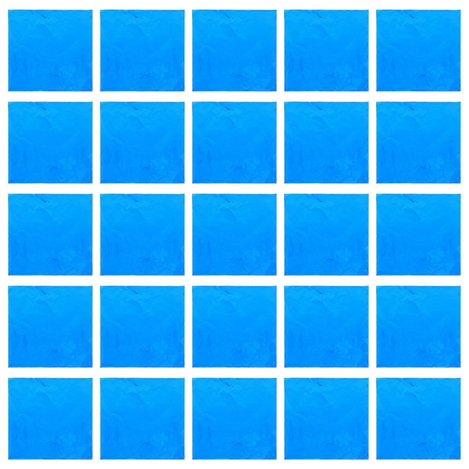 400Pcs Blue Aluminum Foil for Food Packaging Candy Wrapper for Kitchen Use