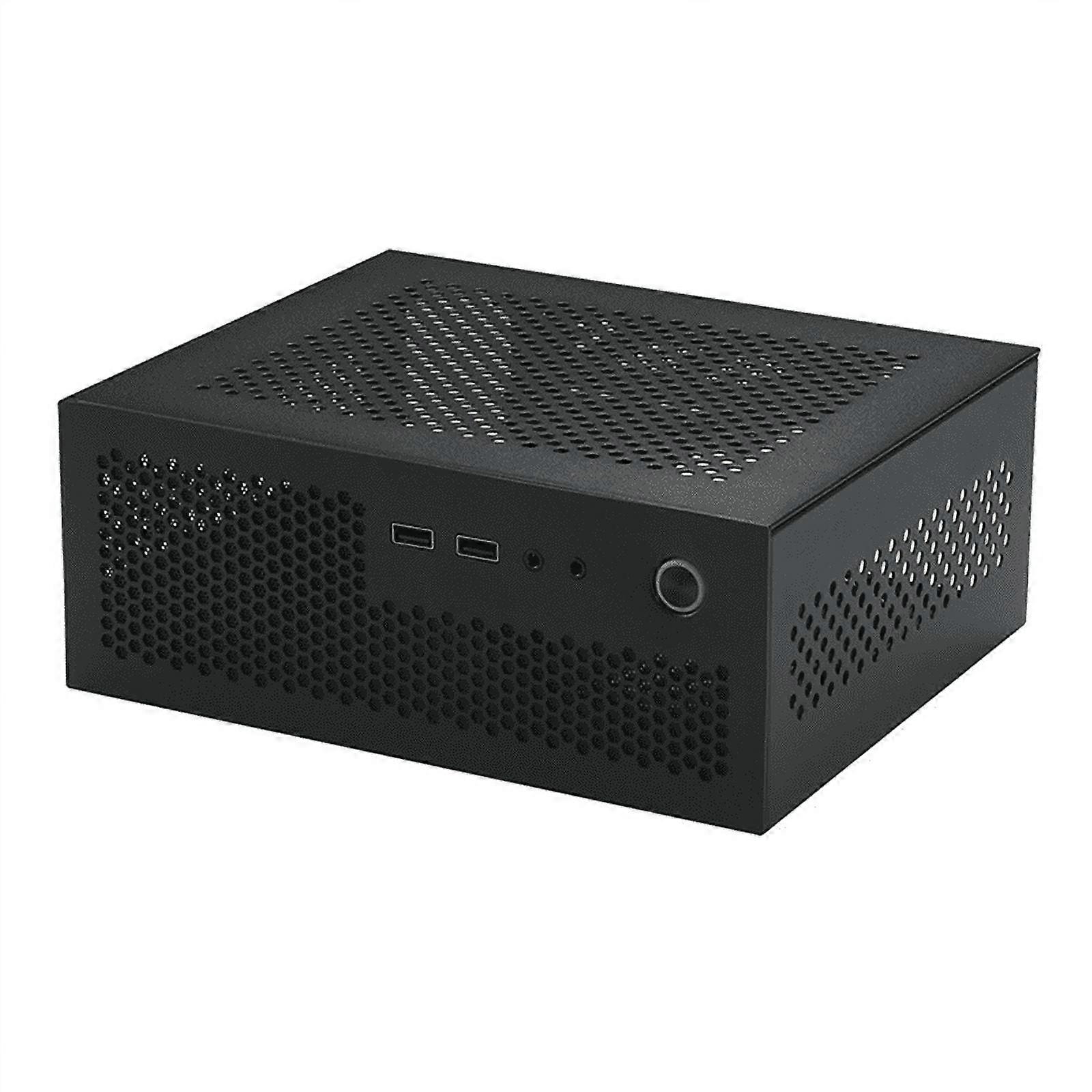 A09 HTPC Computer Case Mini ITX Gaming PC Chassis Desktop Chassis USB2.0 Computer Case Home Computer Case Black