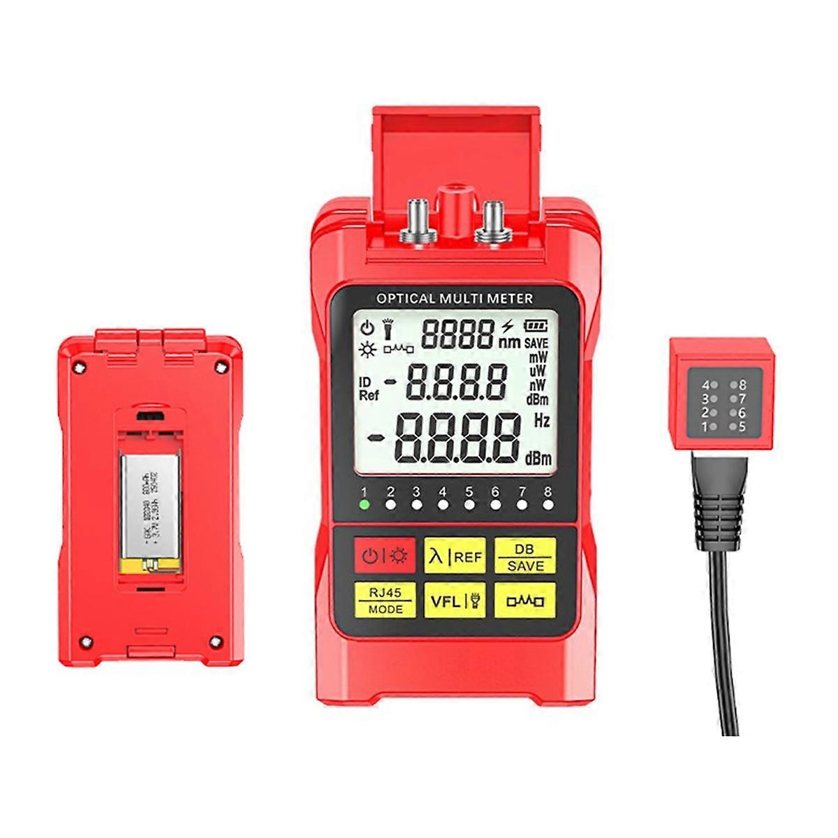 Fiber Optic Optical Power Meter RJ45 Tester -70-+10dbm 15mW