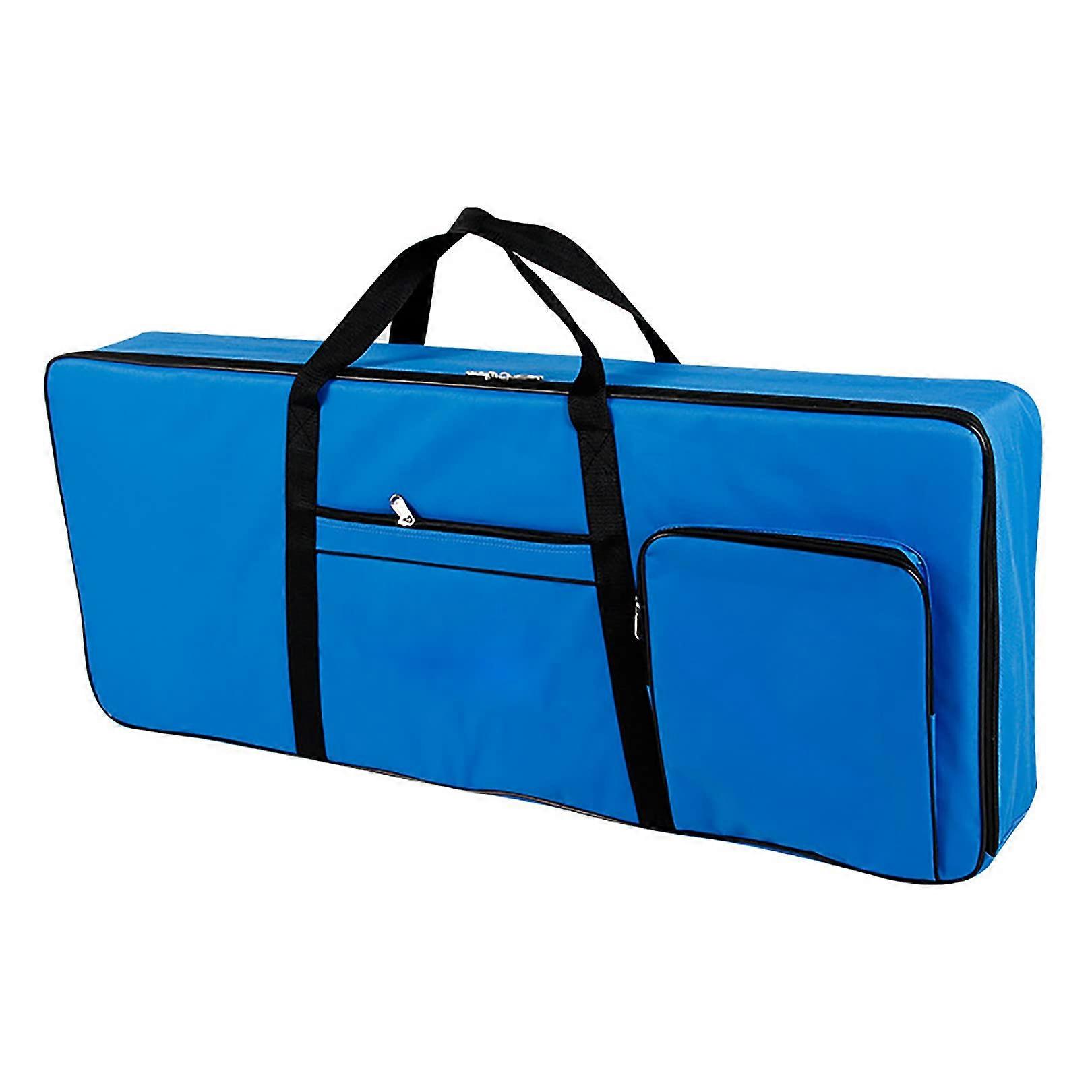 61 Key Keyboard Gig Bag Case Portable Durable Waterproof 600D Oxford Cloth Padded Keyboard Case 10mm 40X16X6 Blue