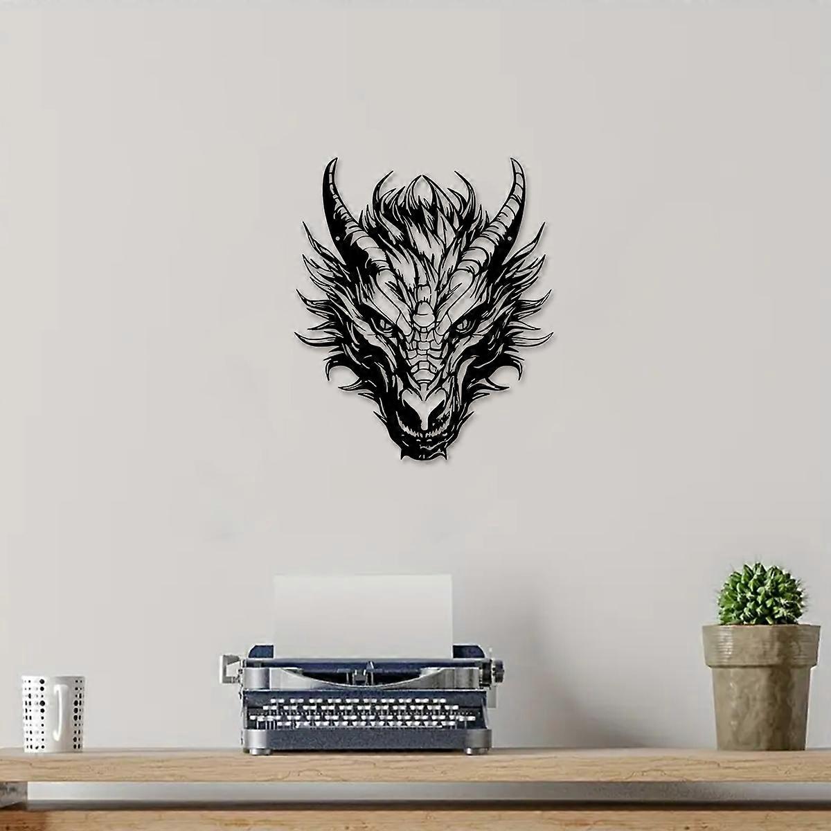 1PC Dragon Head Hanging Metal Wall Décor for Home Interiors