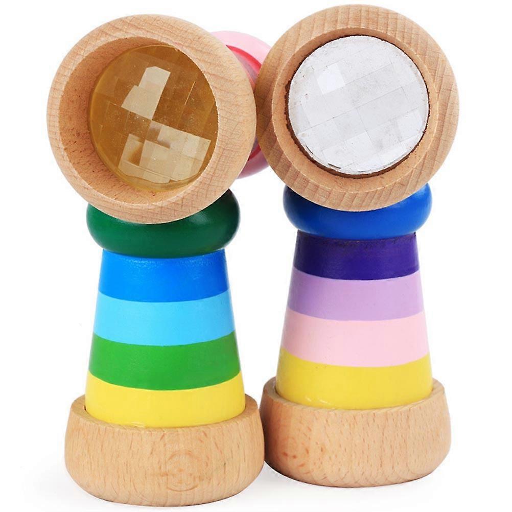 Wooden Kaleidoscope Toy for Children Use Educational Rotating
