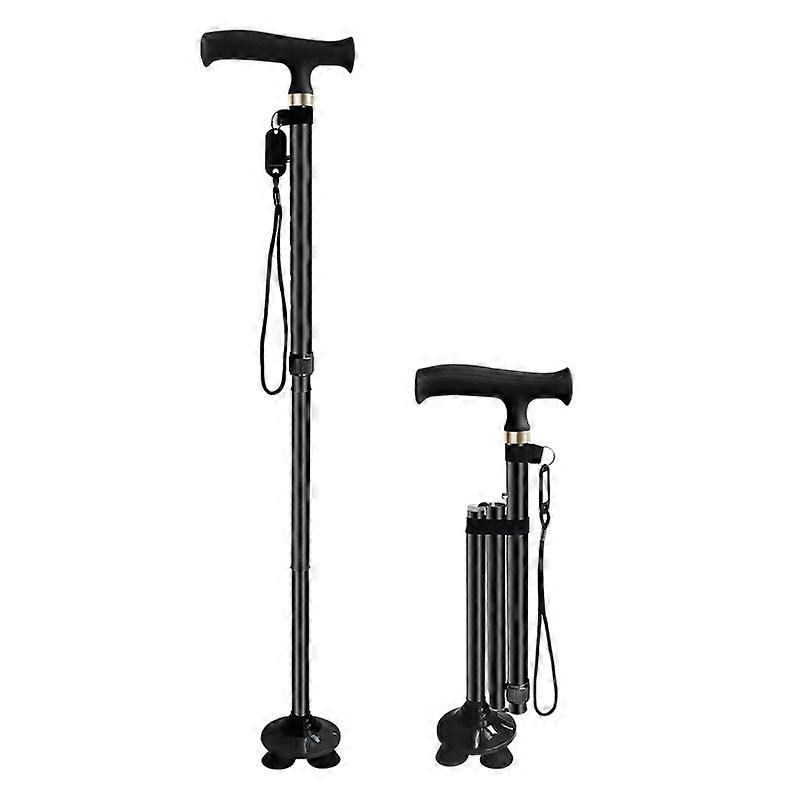 Folding aluminum alloy crutches for the elderly non-slip light telescopic walker crutches for the elderly four-legged crutches