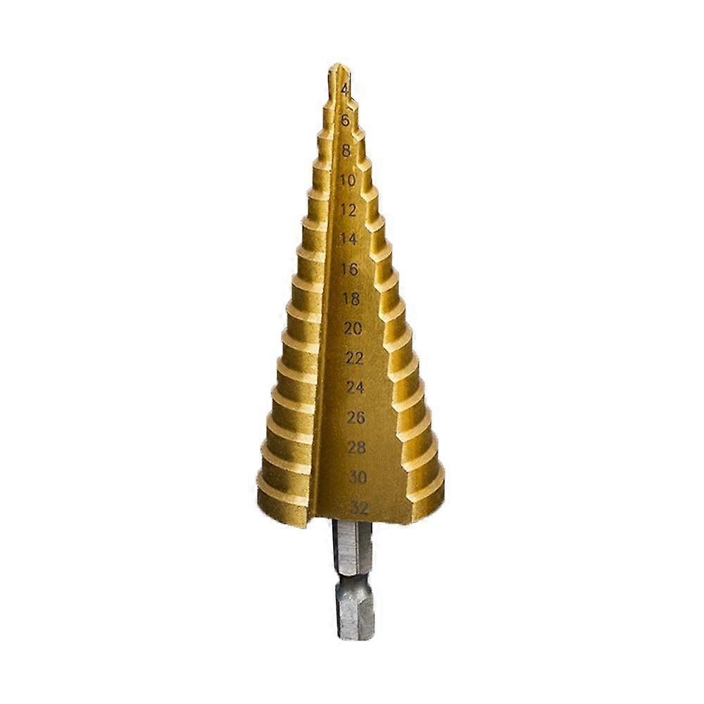 DIY Step Drill Bit 412/420/432 mm, HSS TitaniumCoated Cone Drill Bit for Metal and Wood