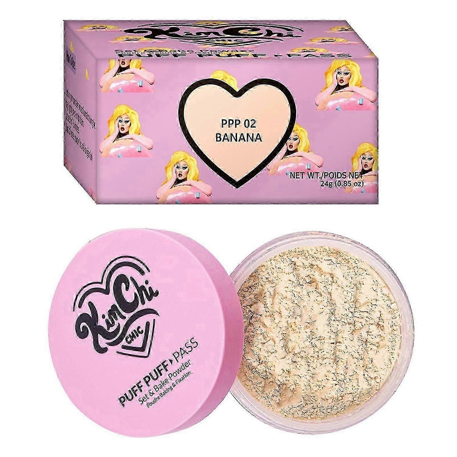 Pó de fixação de desfoque para mulheres Pó facial com acabamento fosco com controle de óleo para maquiagem diária