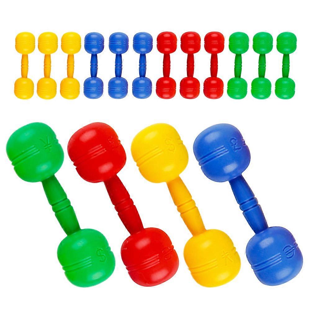 Kids Dumbbells Weights for Exercise 8Pairs Assorted Color Plastic Equipment