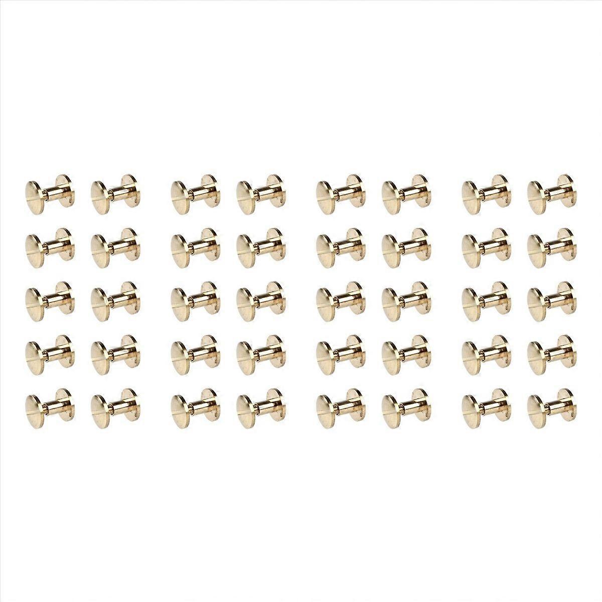 10x Arc Solid Brass Button Stud Screw Nail Leather Rivet Belt 6mm