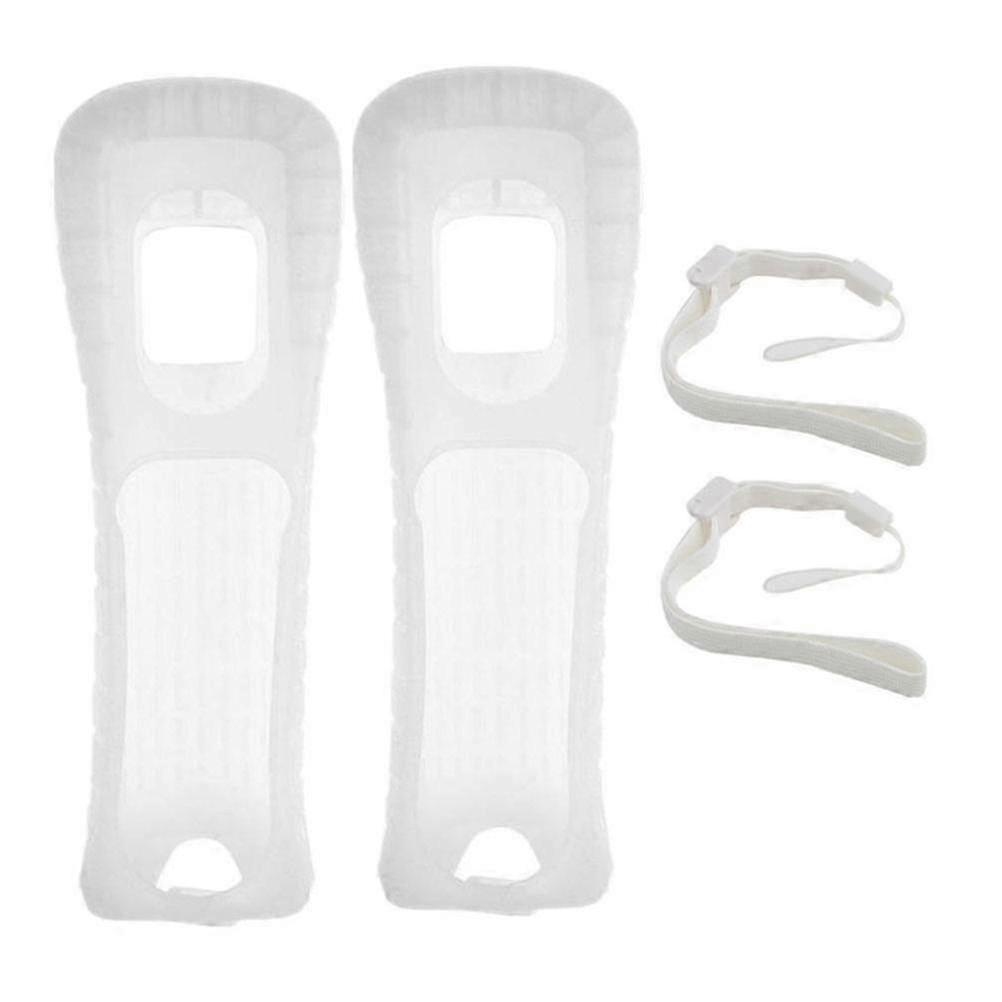 Silicone Protective Case and Wrist Strap Compatible for Wii Remote Controller 25-26s