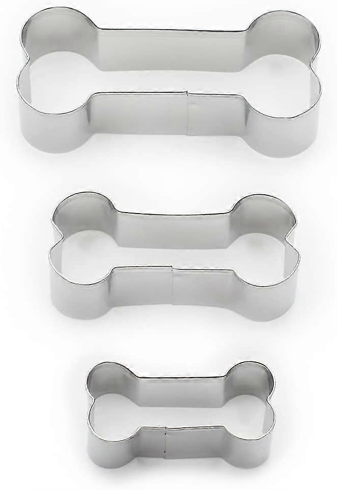Dog Bone Cookie Cutter Set, Stainless Steel, 3-piece