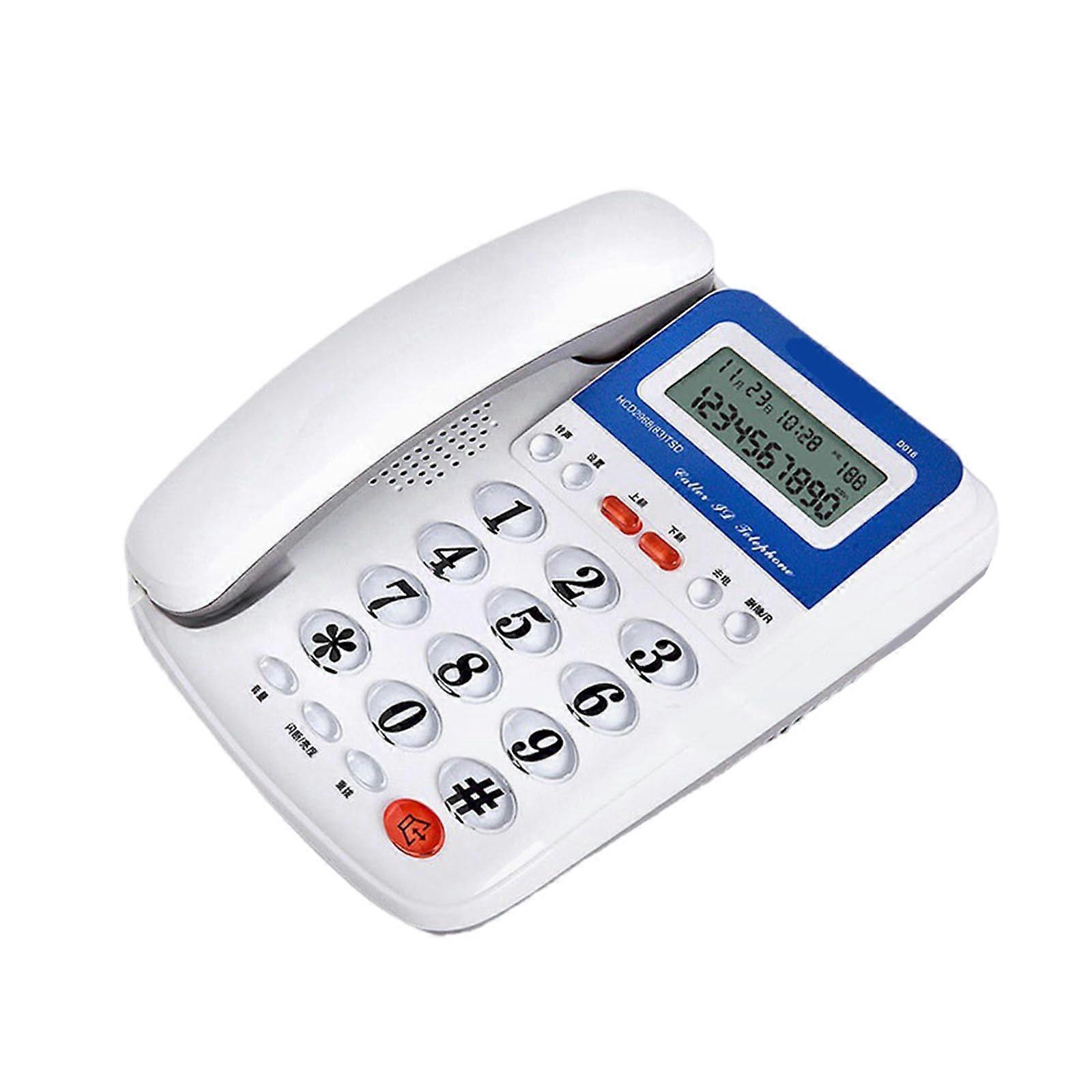 Corded Telephone For Home Or Hotel Desk Phone Landline With Clear Big Keypad Buttons Easy To Use Speakerphone White