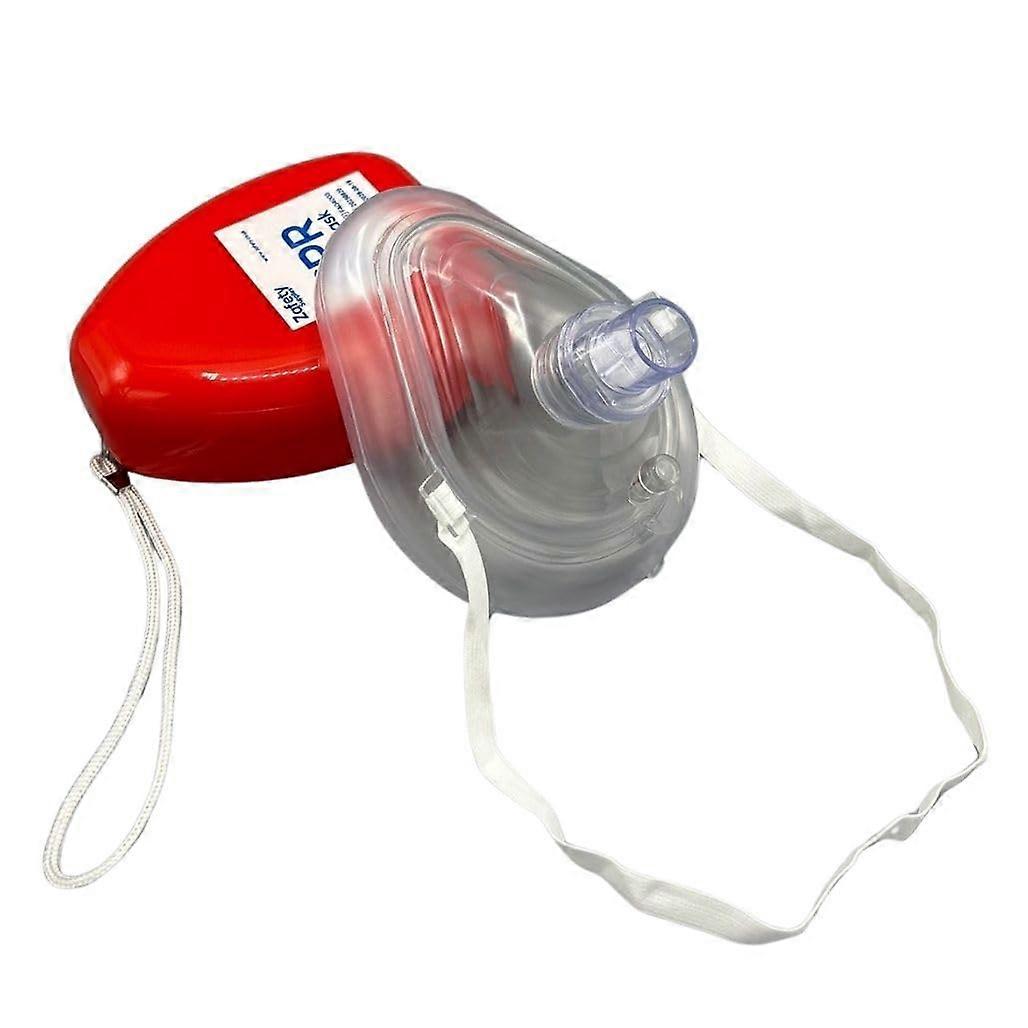CPR Face Mask With Protective Valve, Hard Plastic Case, First Aid Emergency Rescue Kit, 5 Pack