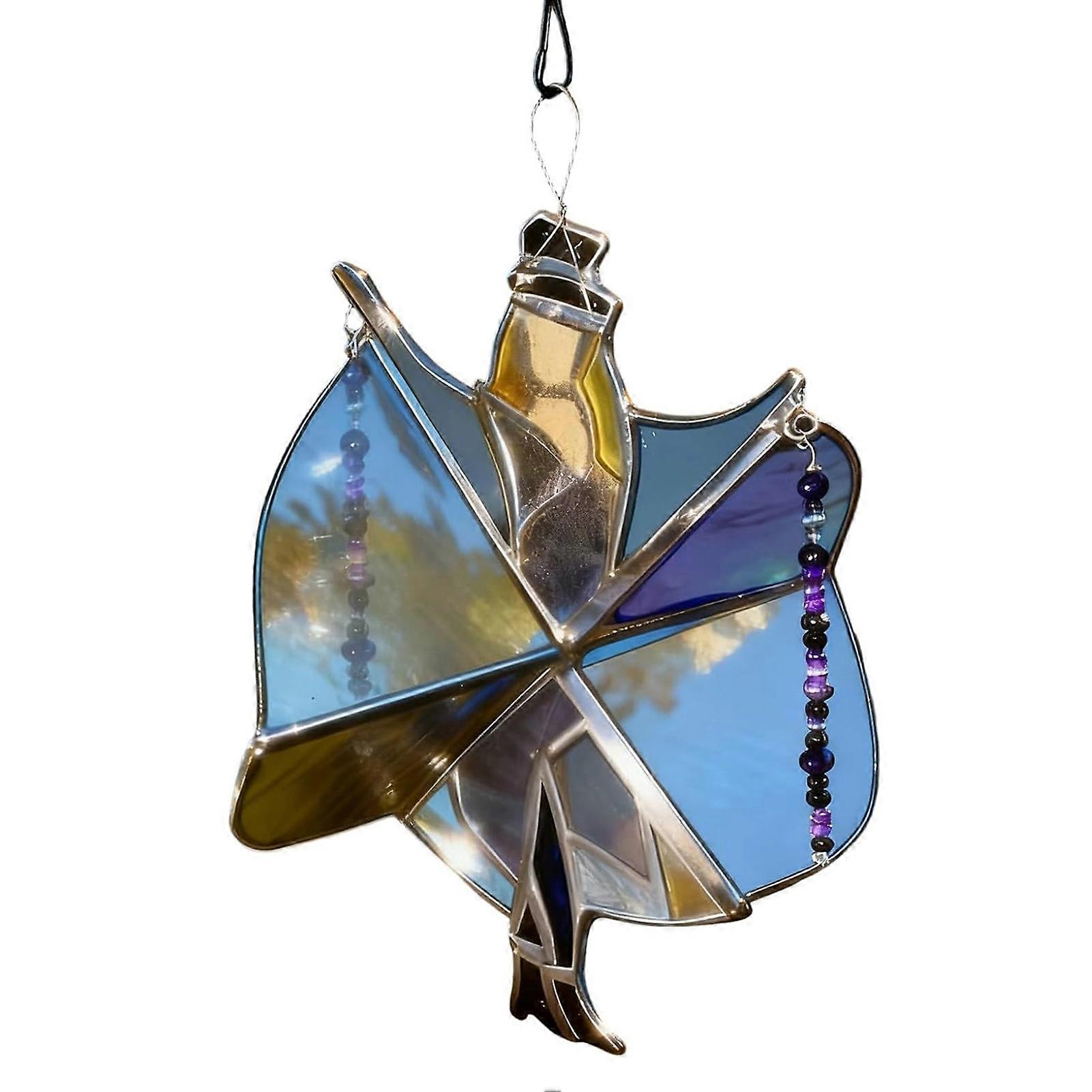 Käsintehty lasimaalauslippu, tanssivan naisen lasimaalaustuulipilkku, Stevie Nicksin lipat