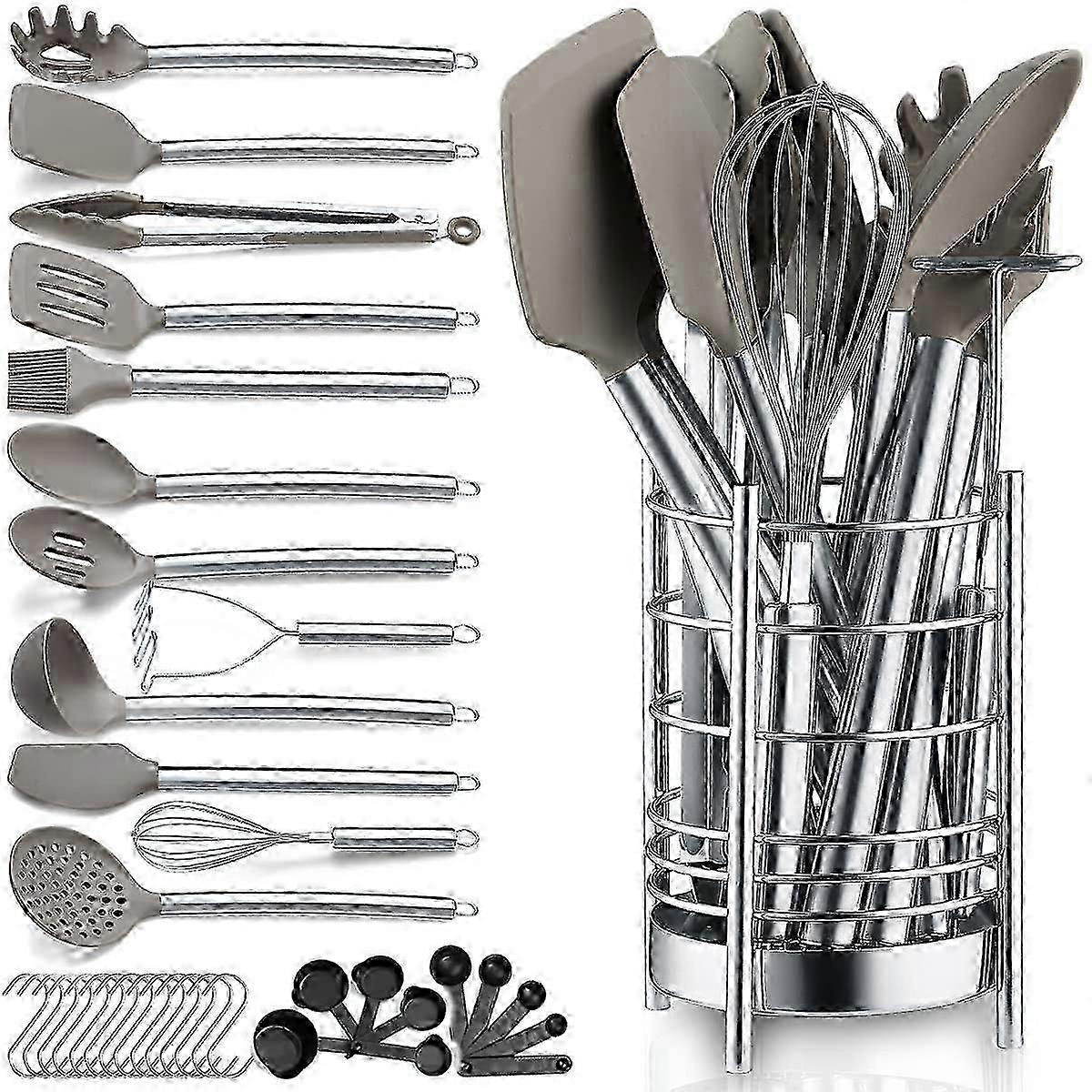 38-piece silicone kitchenware set