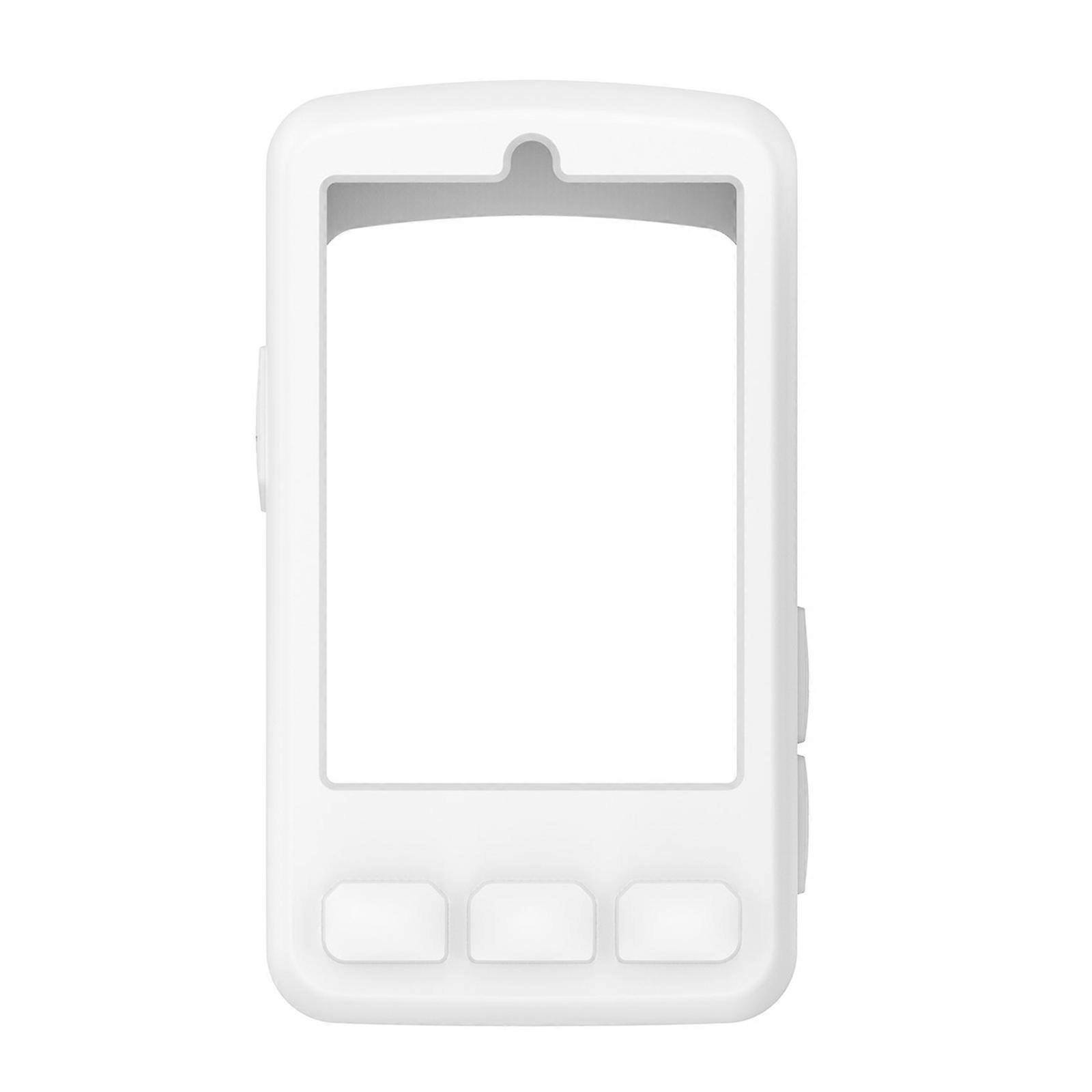 Cycle Computer Device Encasement Case Flexible Skin Shockproof Construction Ideal For Mountain Bike Cyclometer Adventure  White