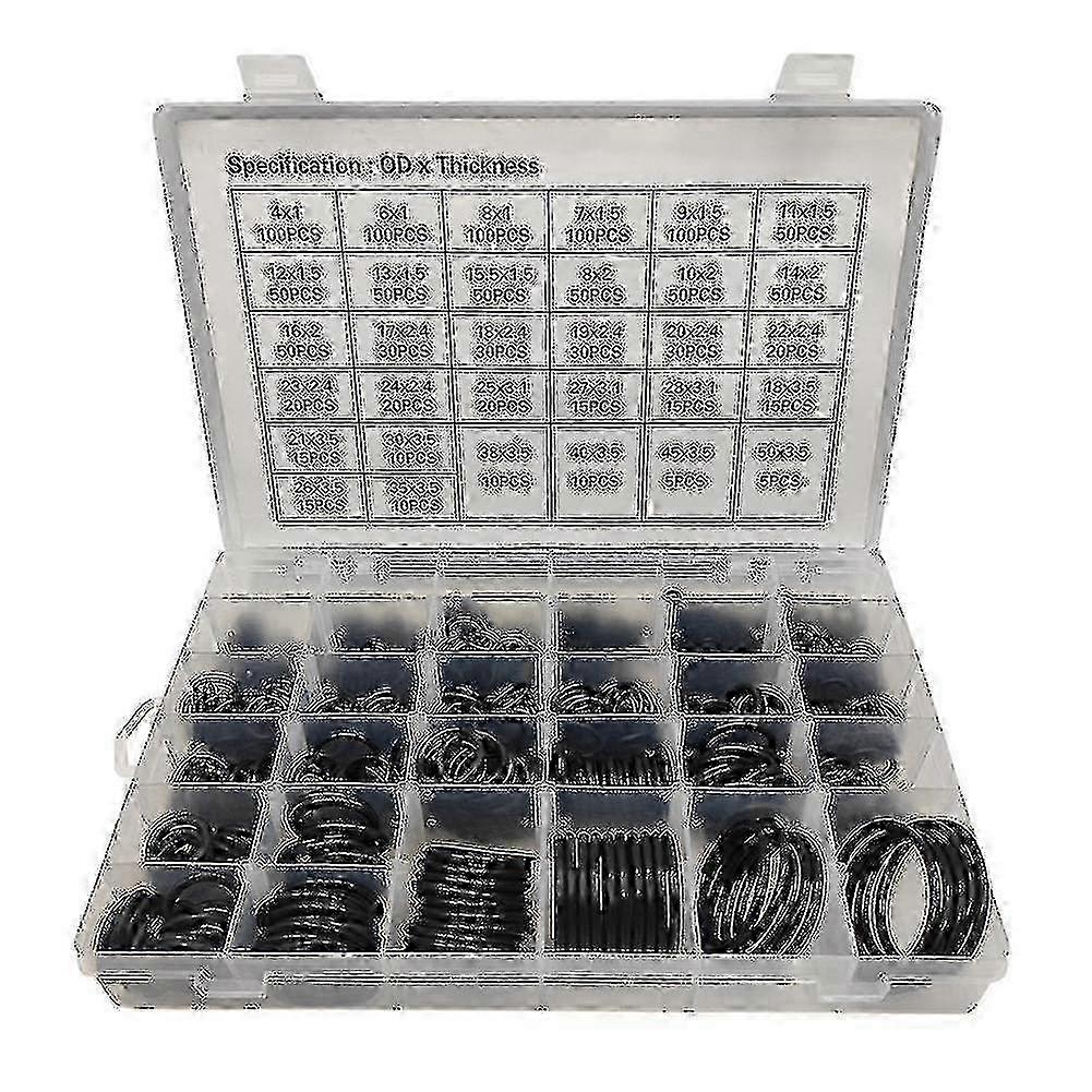Nbr O-ring Assortment Kit Set - 1225pcs
