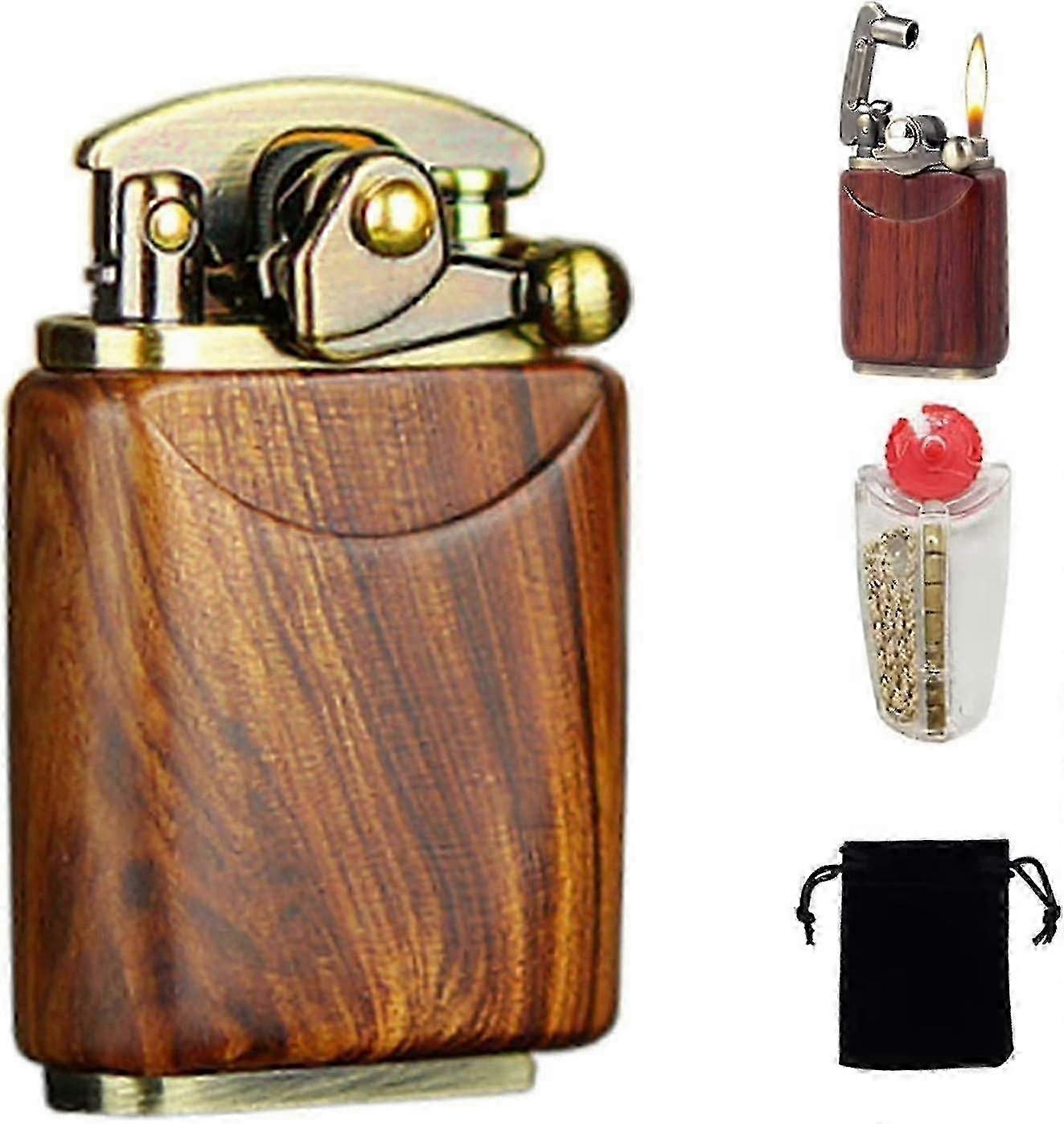 Retro Antique Style Kerosene Lighter with Soft Flame and Windproof Function - Available in Color 1