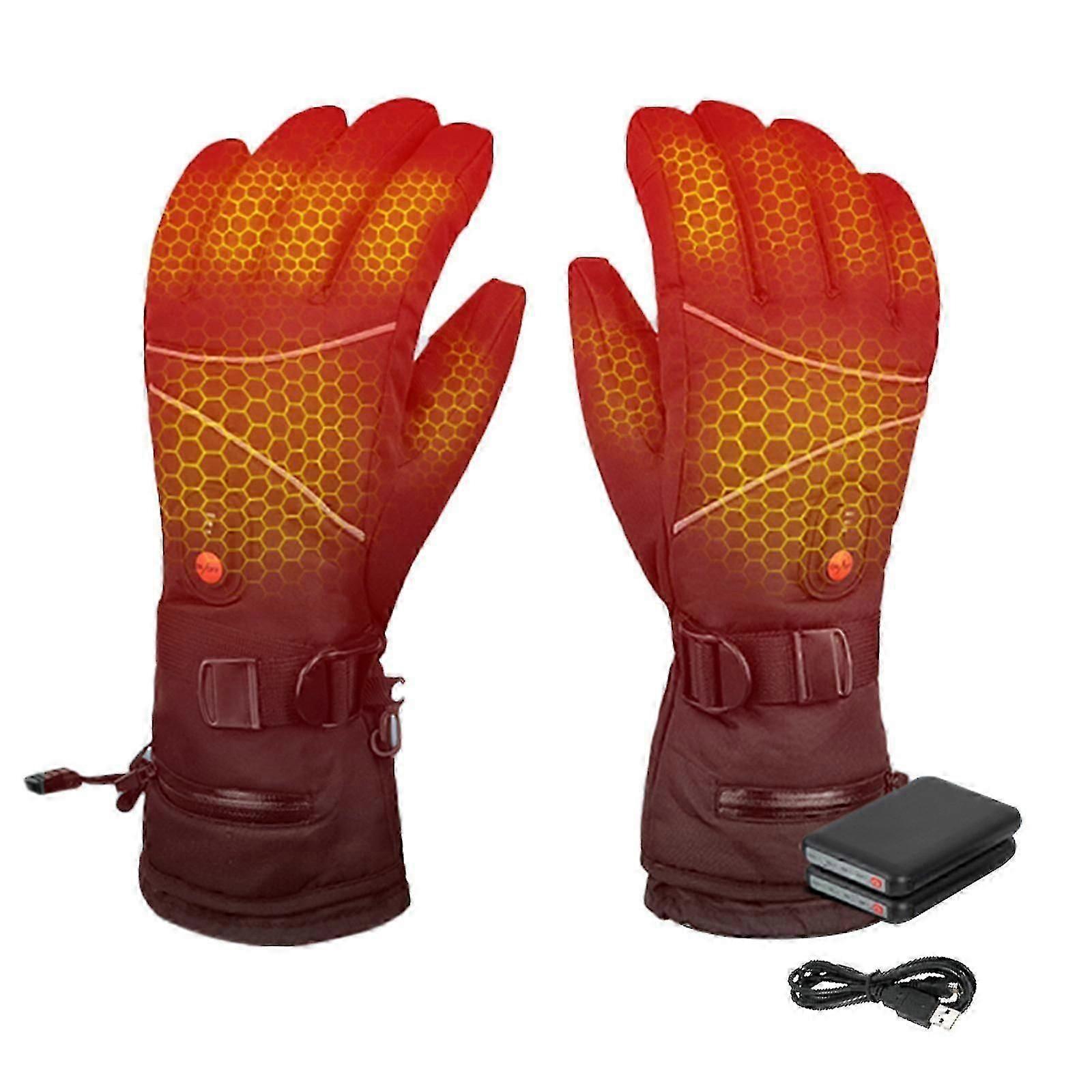 Gants chauffants d'hiver chauds, imperméables et coupe-vent, 1 paire, épais, pour les sports de plein air comme le ski, l'équitation, la chasse et la pêche_Onyx