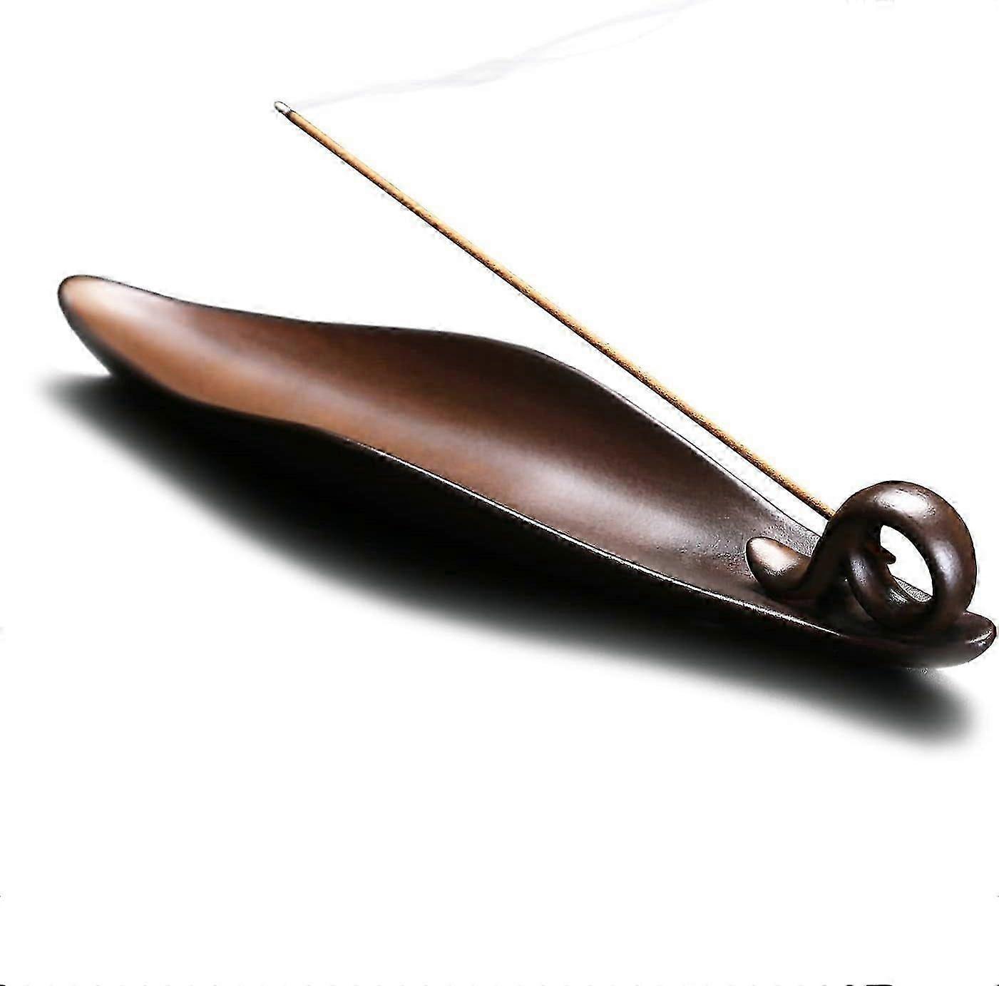 Modern Boat-Shaped Incense Stick Holder with Ash Catcher for UK Meditation and Yoga Spaces