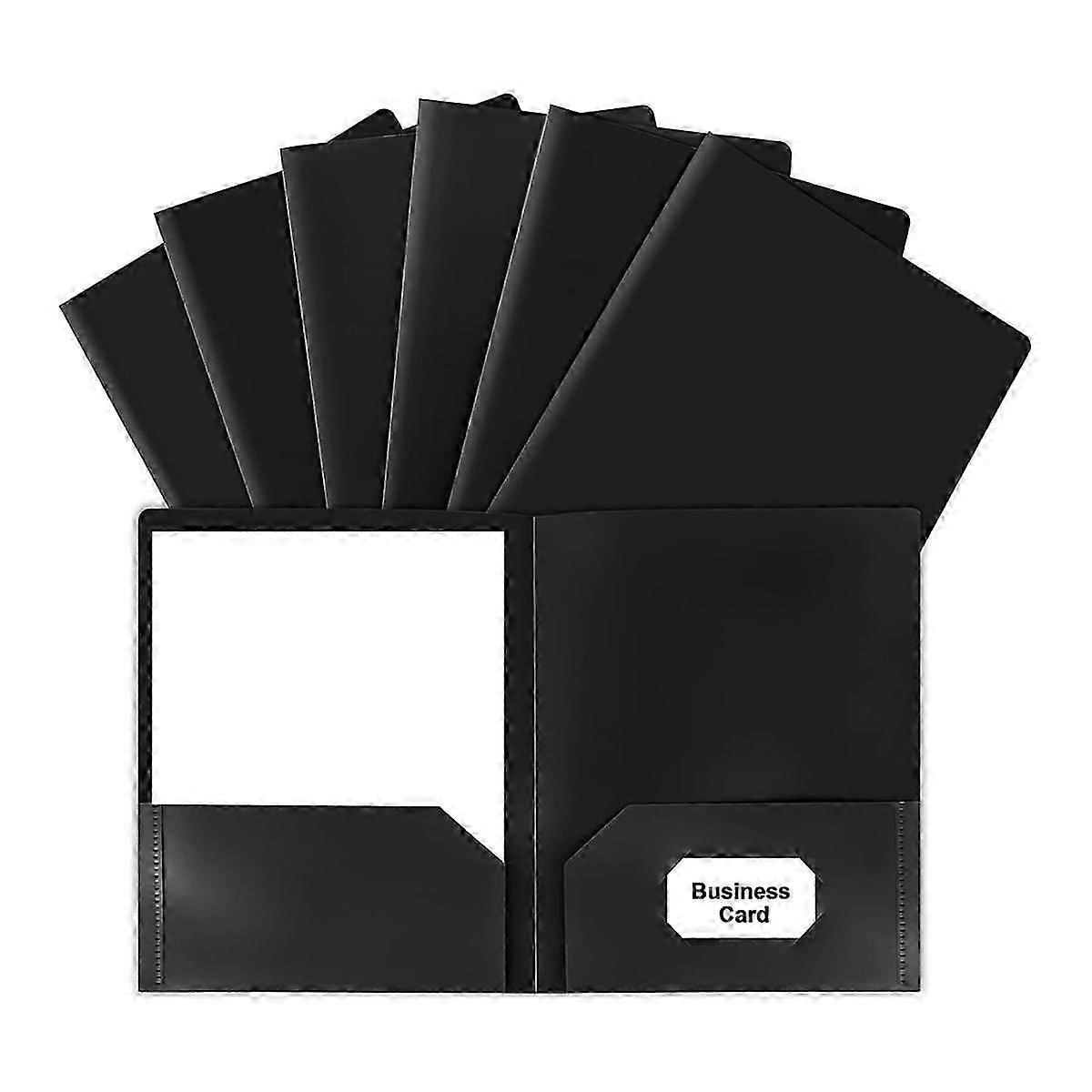 Folders with Pockets, 25 Pack 2 Pocket Folders Fit Letter Size, File Folder with Pockets for School Office Home ABlack SZRH