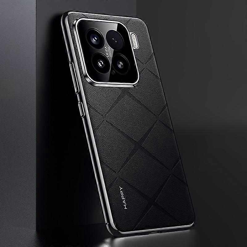 Étui de téléphone en cuir uni pour PC