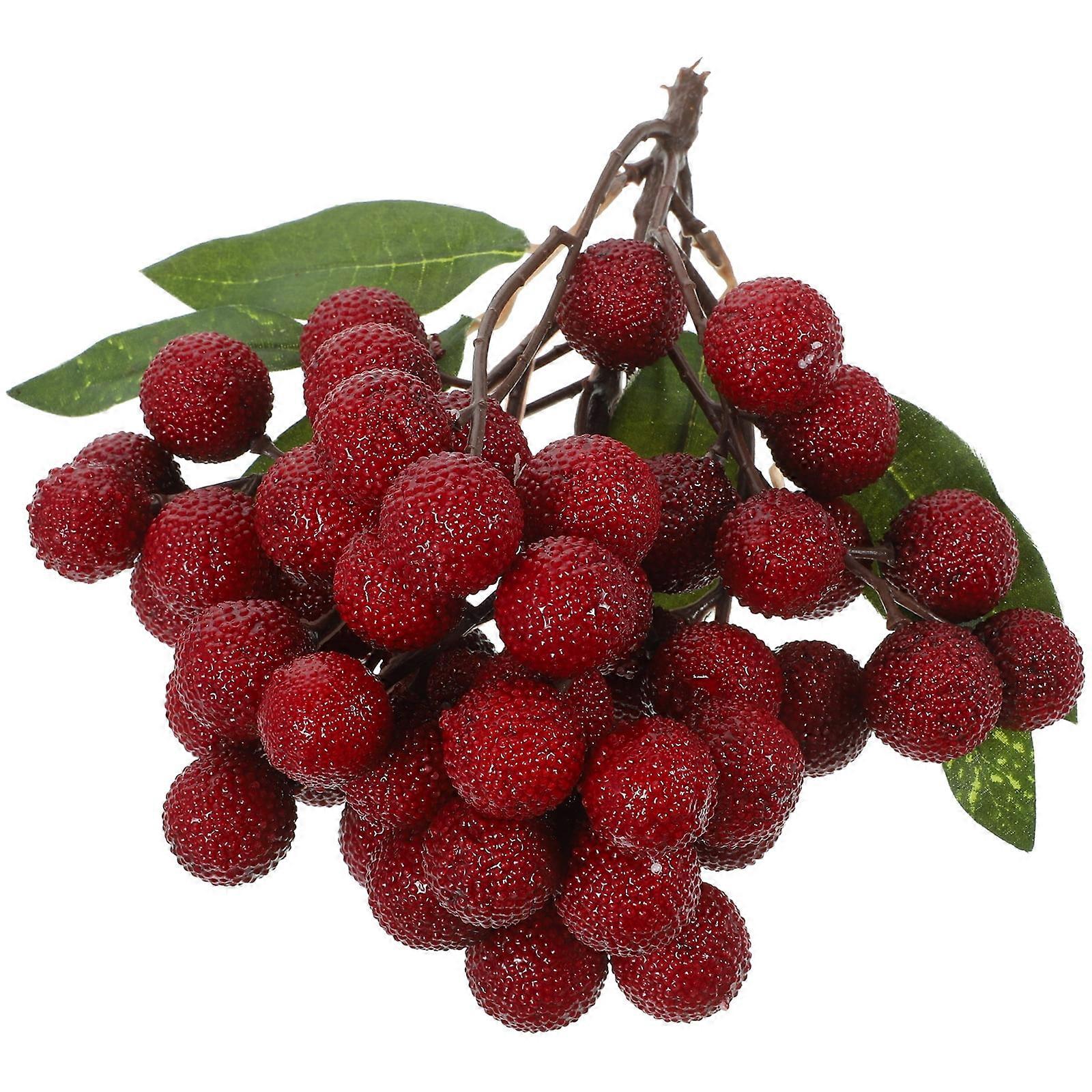 Simulated Fruit String Bayberry Artificial Fruit String Lifelike Fruit String Model Fake Fruit String