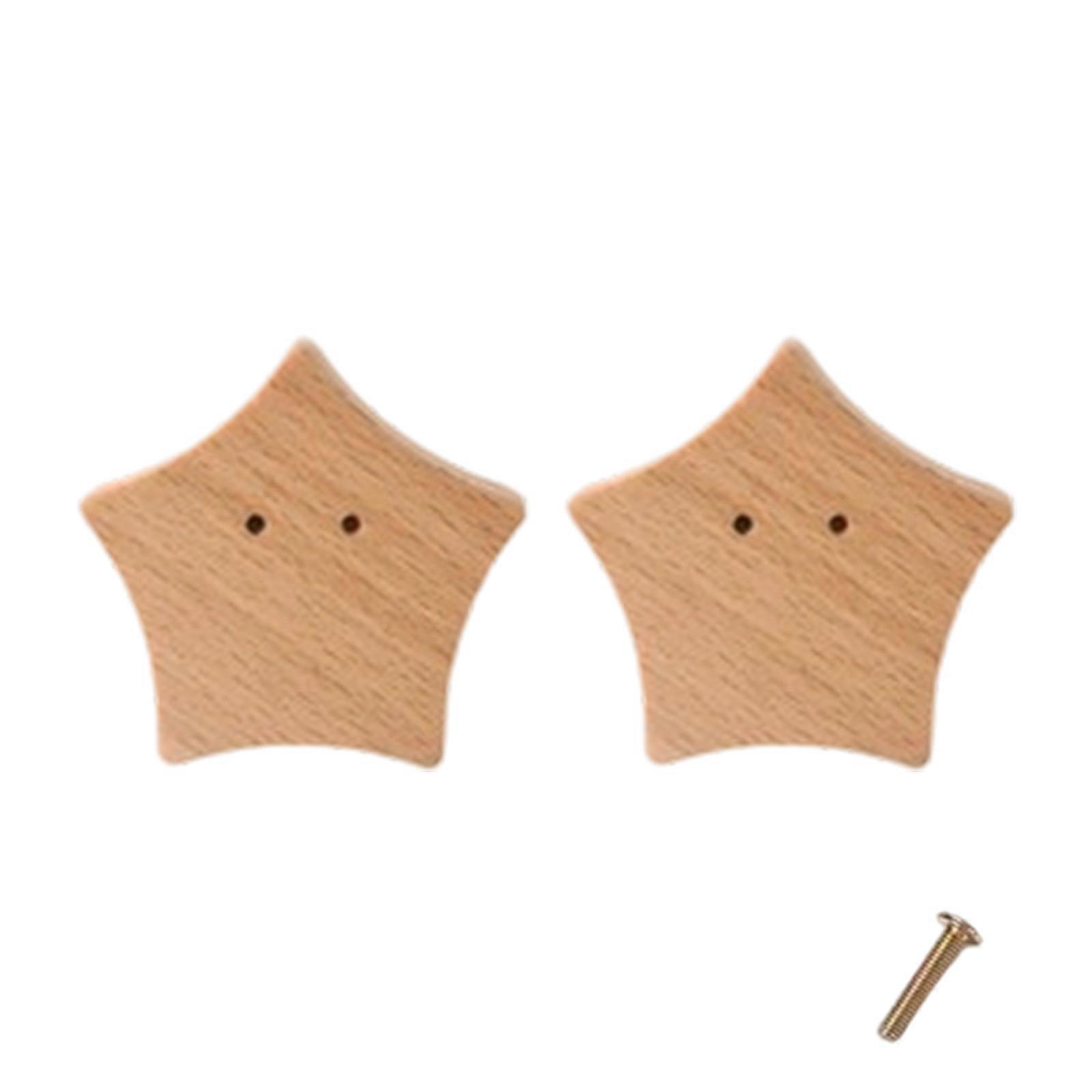 Wooden Drawer Knobs Set Cabinet Furniture Door Drawer Flat Top Pull Handle Wardrobe Hardware Pull Handle Multicolor