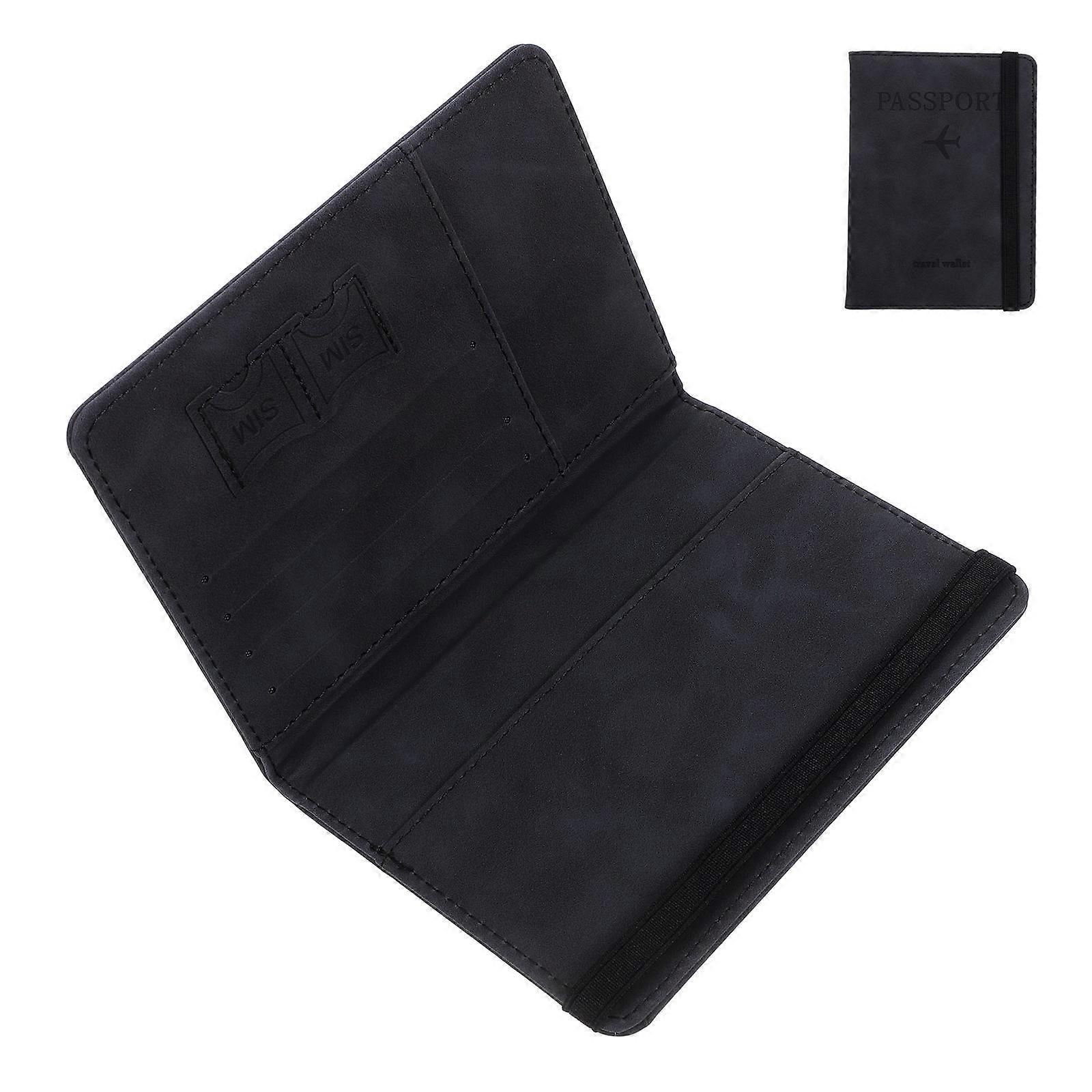 Travel Passport Holder for Storage Use with Multiple Card Slots PU