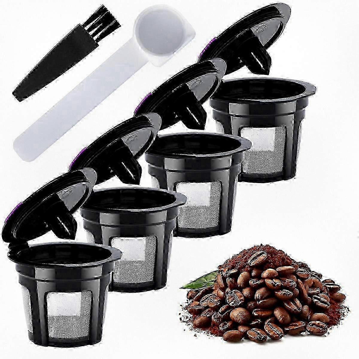 Reusable Universal Coffee Filters Compatible with 1.0 & 2.0 Machines, Refillable Pods for Single Serve Brewers