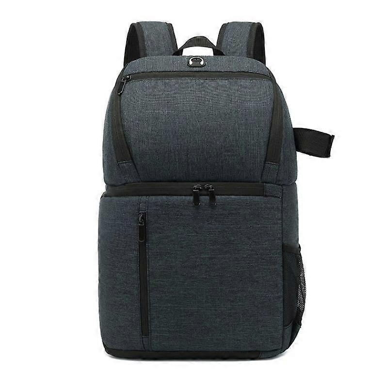 Large-Capacity Multi-Functional DSLR Camera Bag Waterproof Photography Backpack Blue