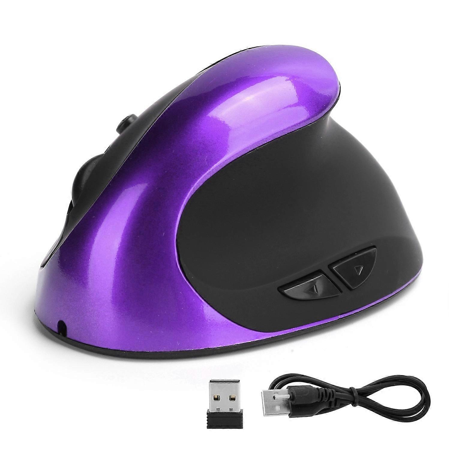 Optical Vertical Mouse Wireless 3rd Gen Right Hand Ergonomic Grip Office Gaming Computer MicePurple