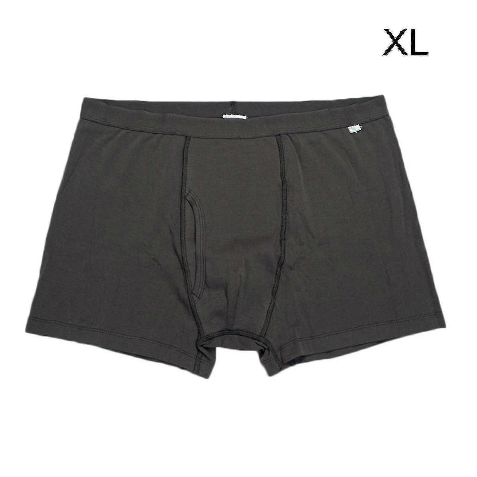 Inkontinensunderkläder för män, 100% bomull Tvättbar återanvändbar bomull Andningsbar inkontinensunderkläder -ys (grå, XL)