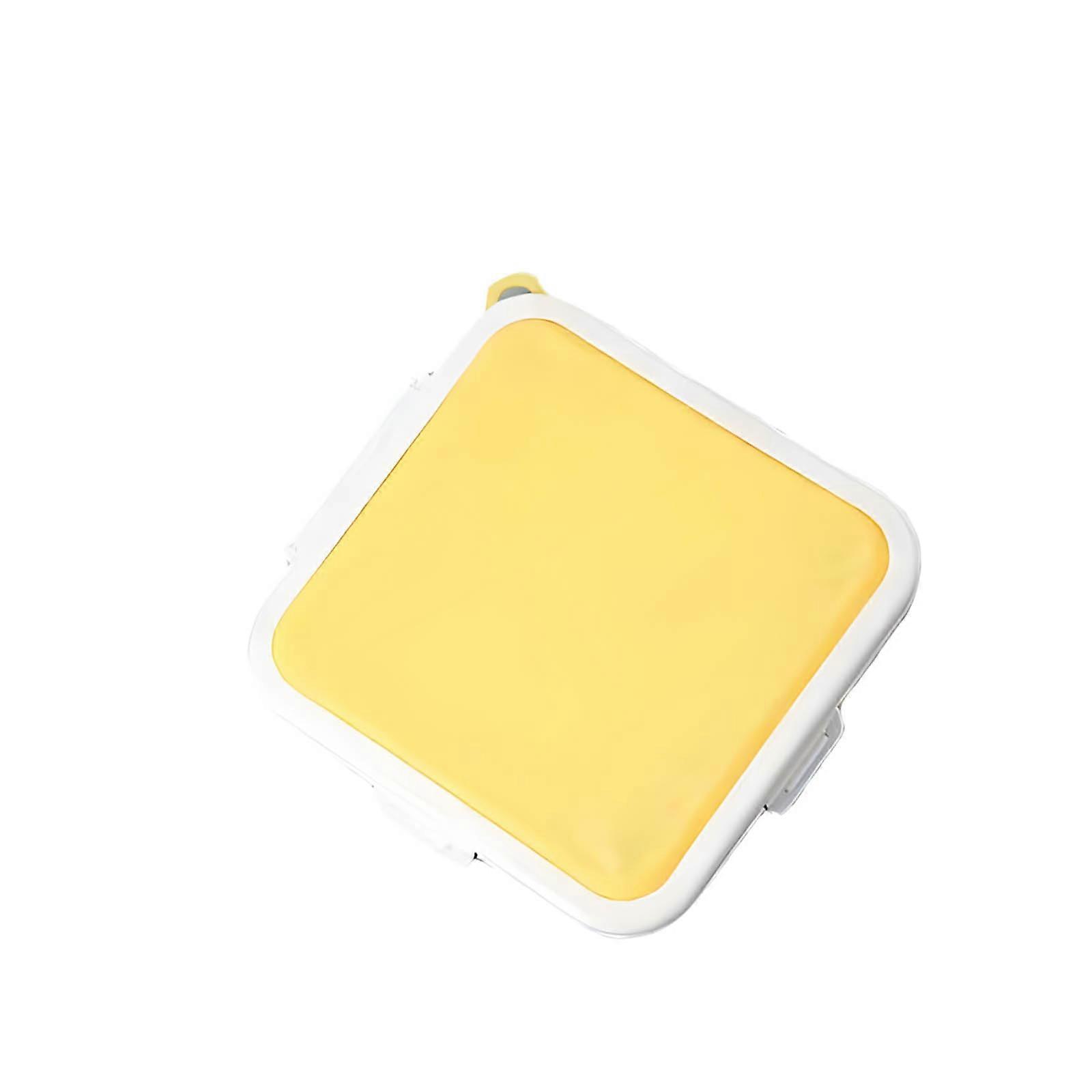 Environmental Friendly Complimentary Bread Container With Impermeable Lid Exemplary For Home Camping School Use  Yellow