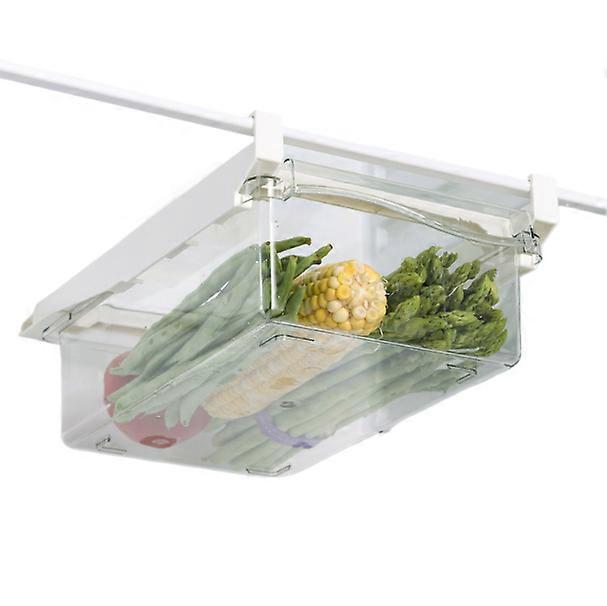 Adjustable Refrigerator Organizer Drawer with Transparent Easy View and Space-Saving Design