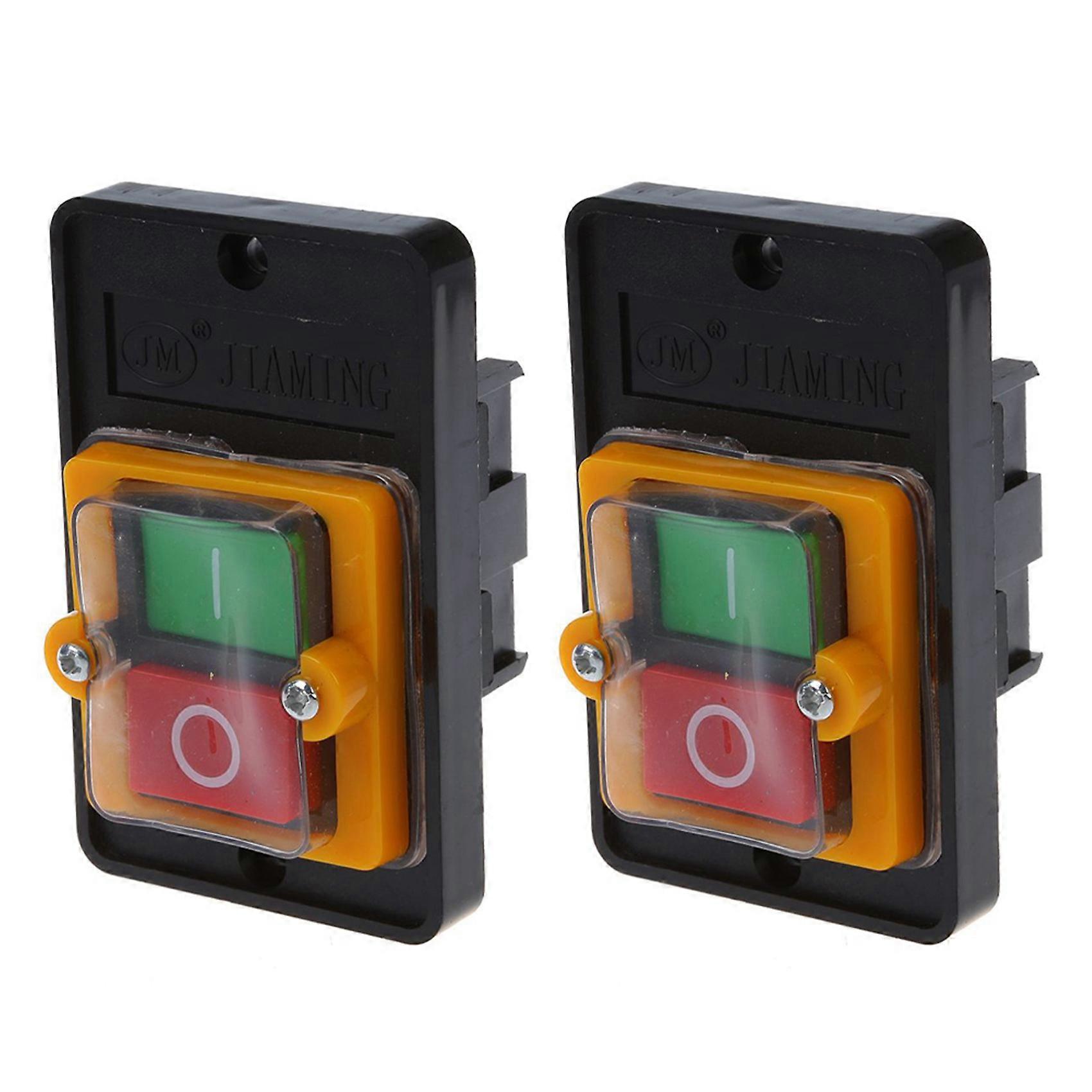 2X AC 220/380V ON/OFF Water Proof Push Button Switch -5