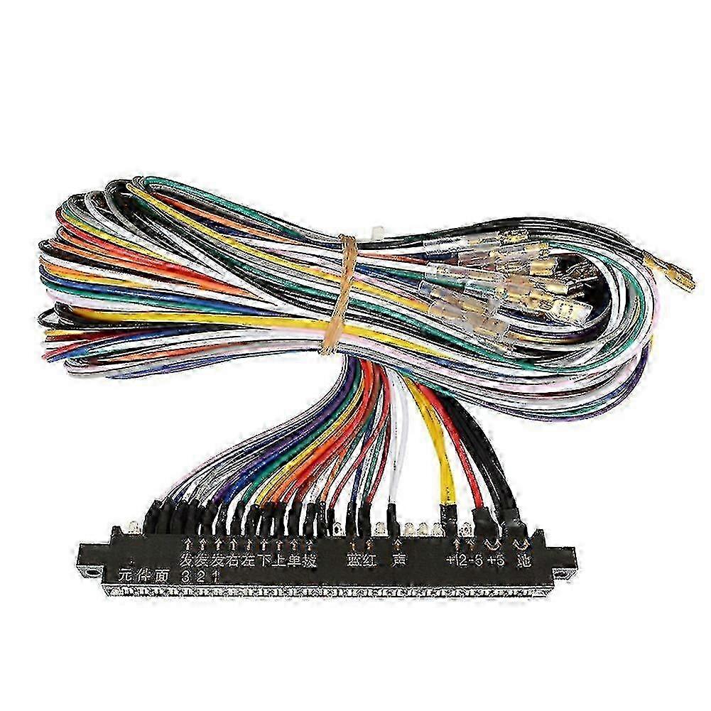 2025 Jamma Harness Cabinet Wire with 5, 6 Action Button Wires/Jamma 28 Pin with 5,6 Buttons Wires for Ar