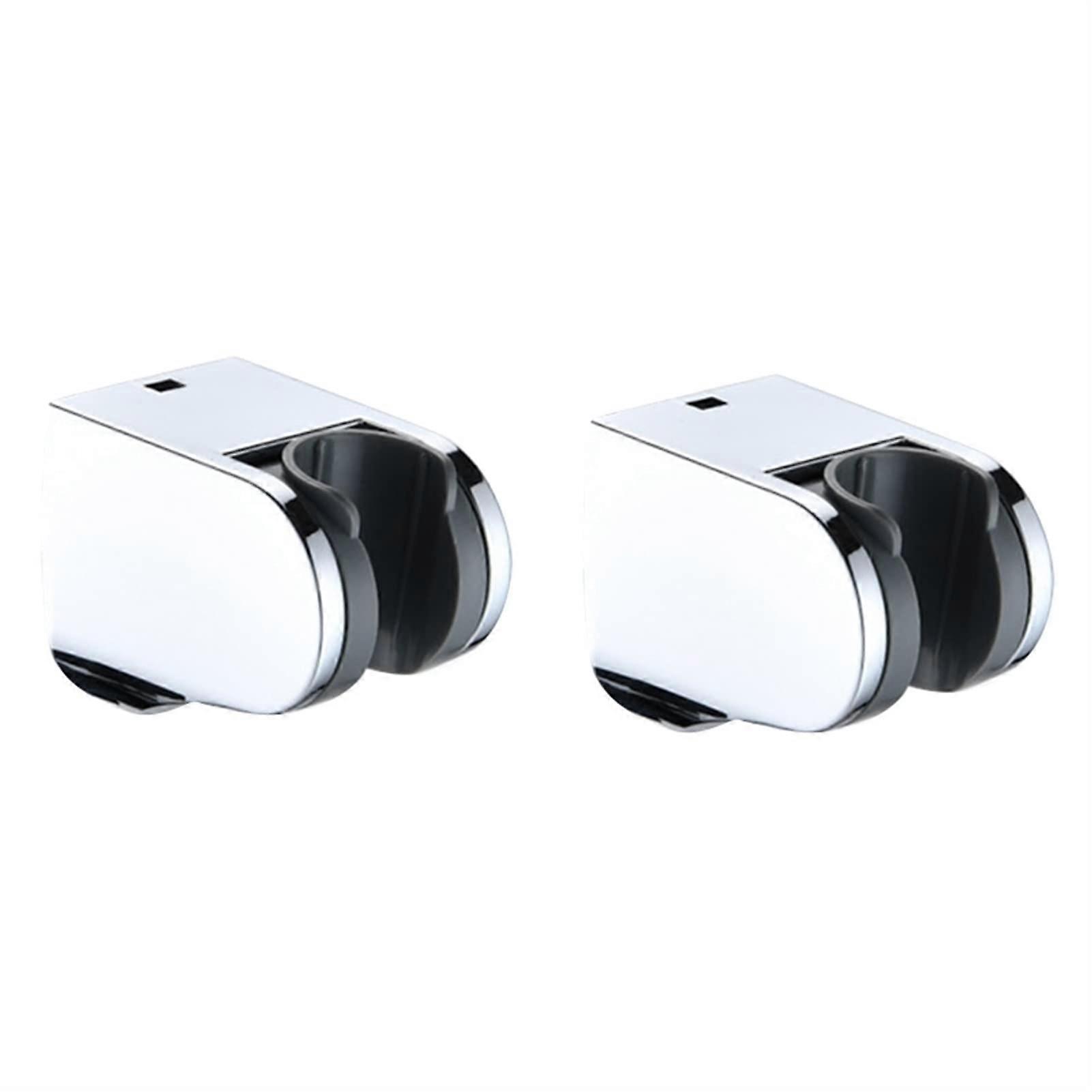 2 Pack Adjustable Shower Head Holder Wall Mounted Nozzle Bracket for Bathroom Fixtures