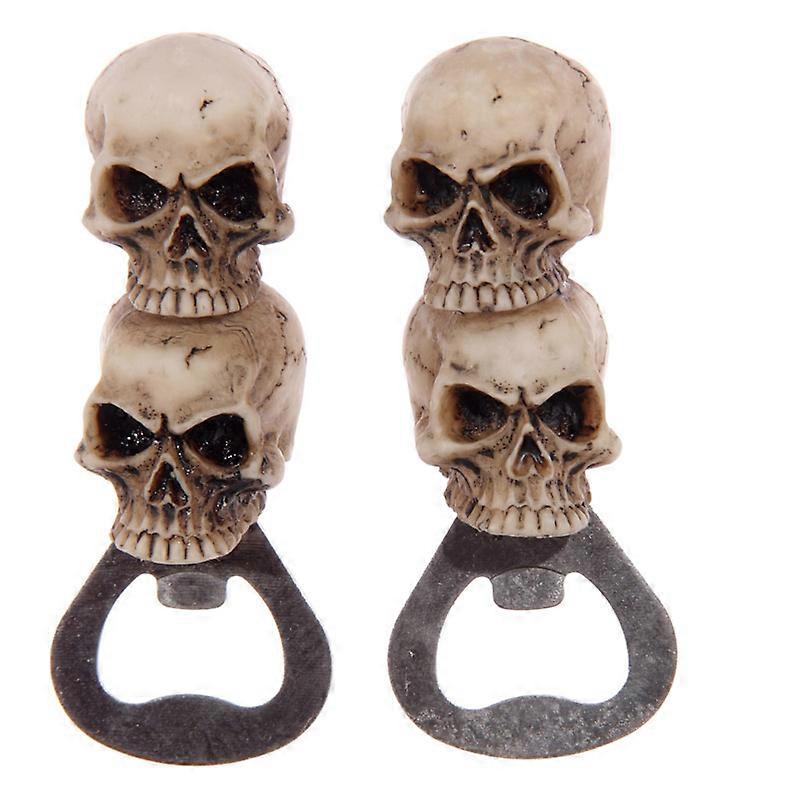 Bottle Opener - Double Skull 1 Pack