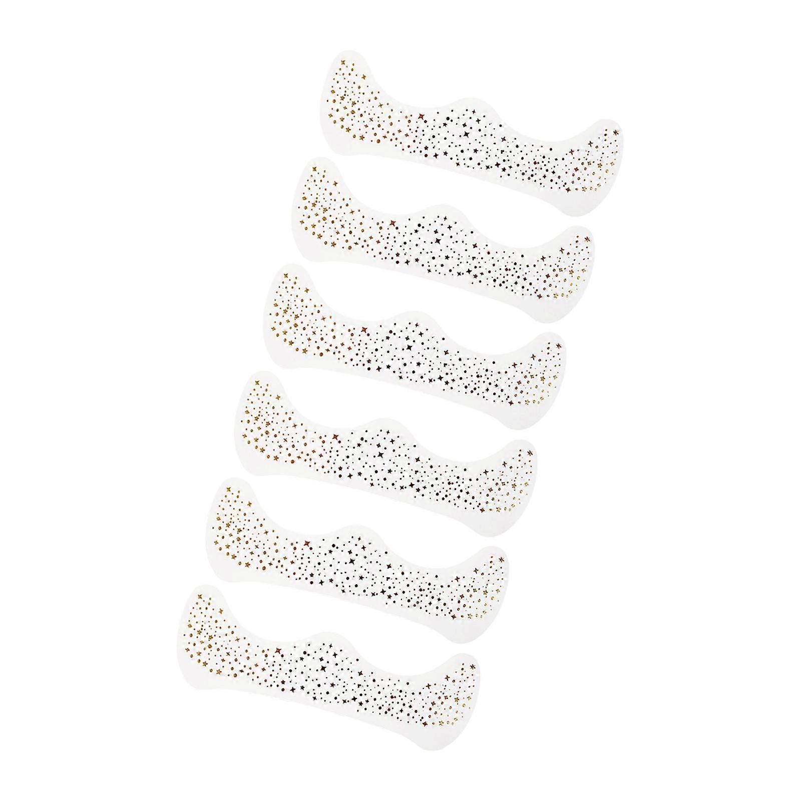 Temporary Face Body Face Sparkles Glitter Rainbow Freckles For Pride Pool Parties 6 Sheets Face Stickers Multicolor