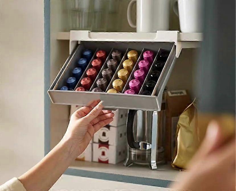 Coffee Pod Holder for K Cup with Pullout Drawer for Quick Selection, Countertop Storage for Home or Office
