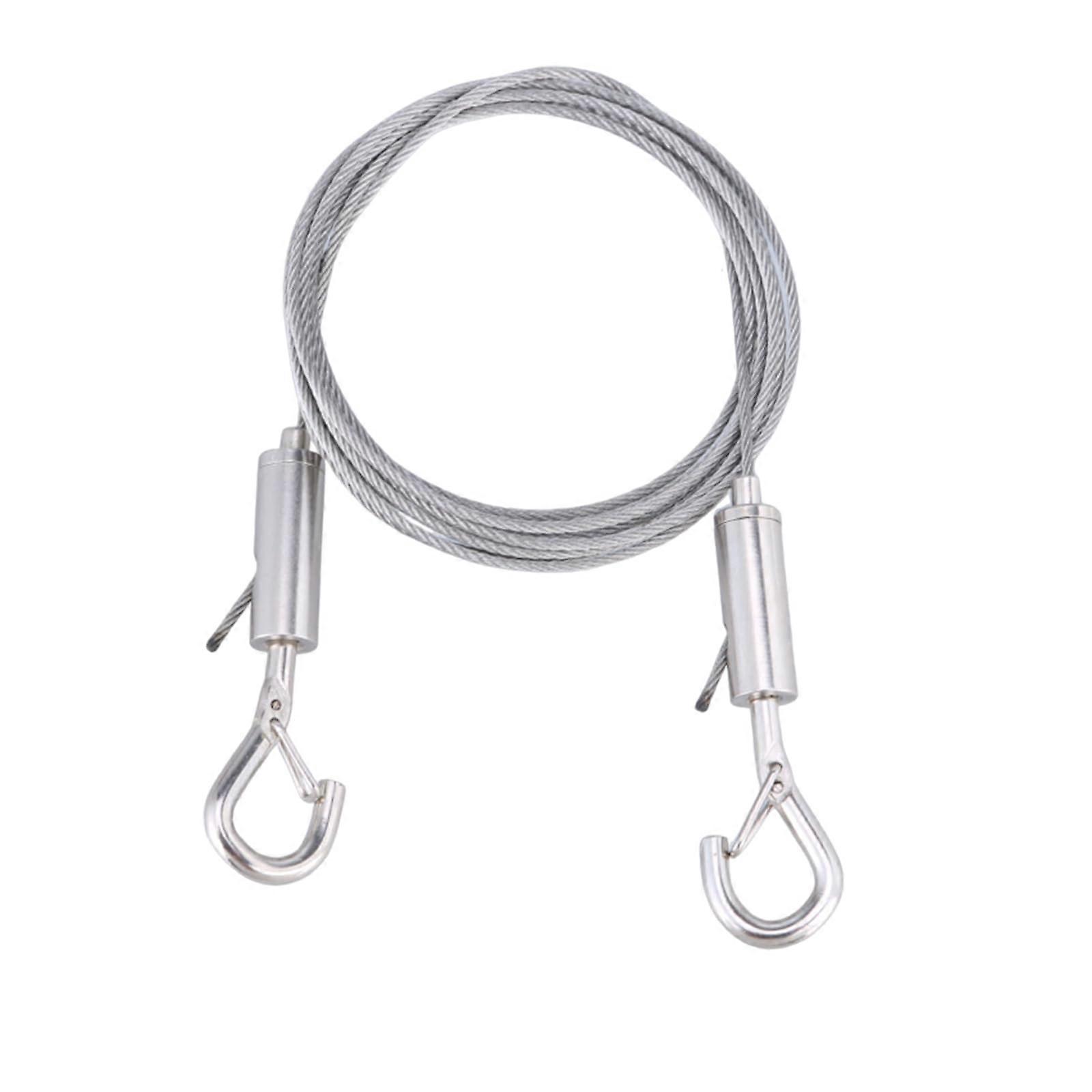 Stainless Steel Cable Hanging Set with Adjustable Spring Hook for Ceiling Lights and Signs 2m